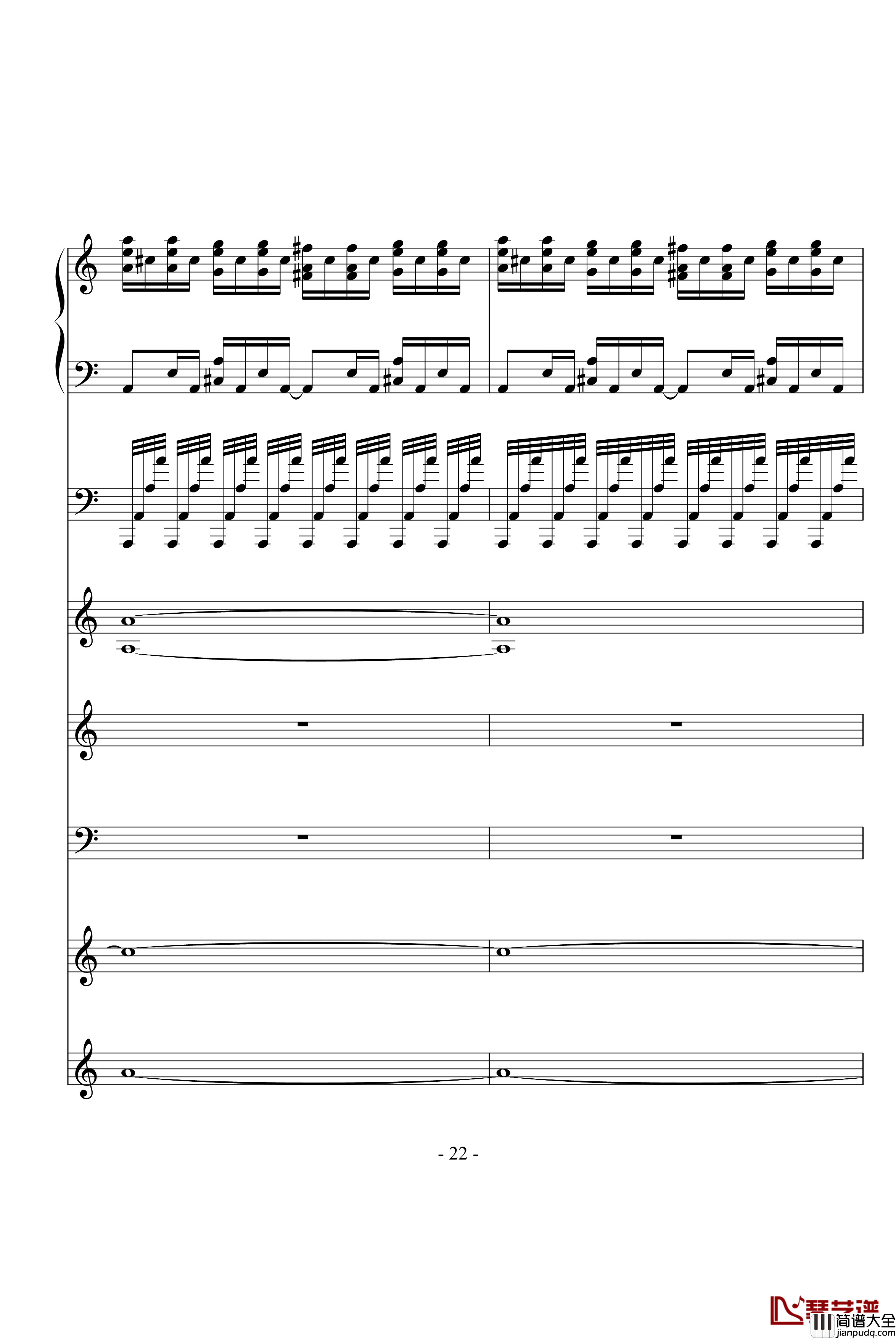 飙车进行曲钢琴谱_DB