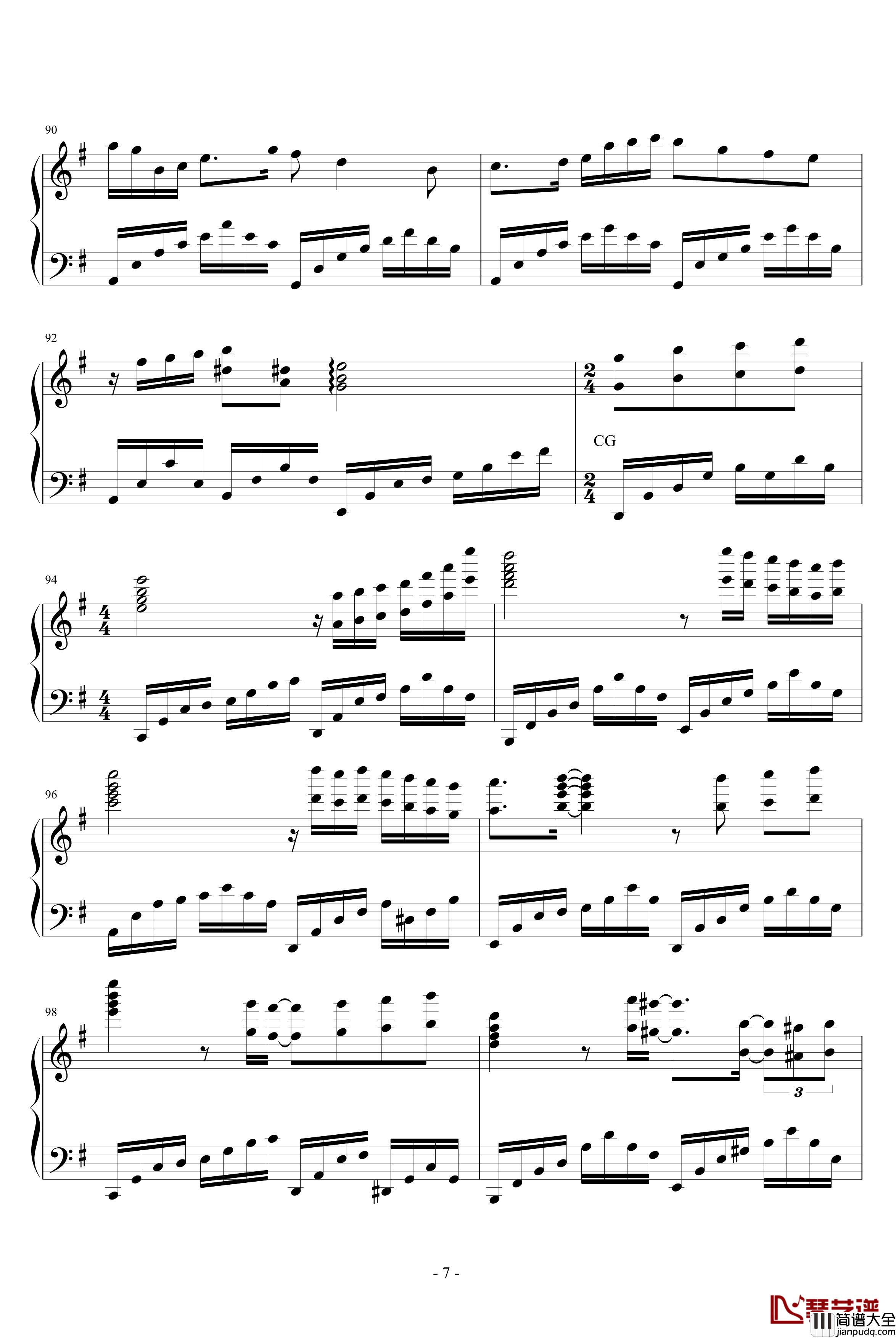 七彩的泪钢琴谱_虫钢群星