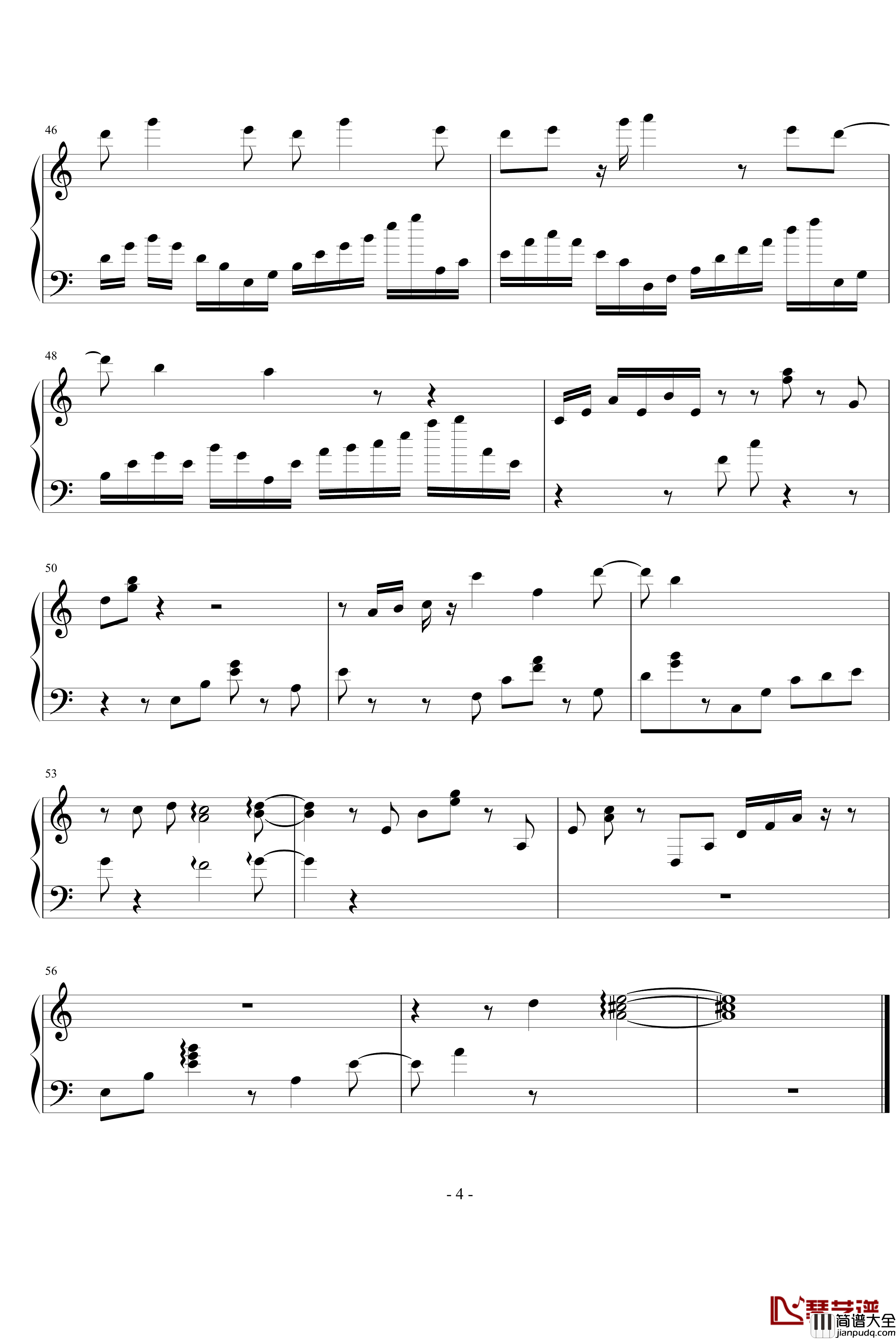 跨越世界的追寻钢琴谱_飞丝