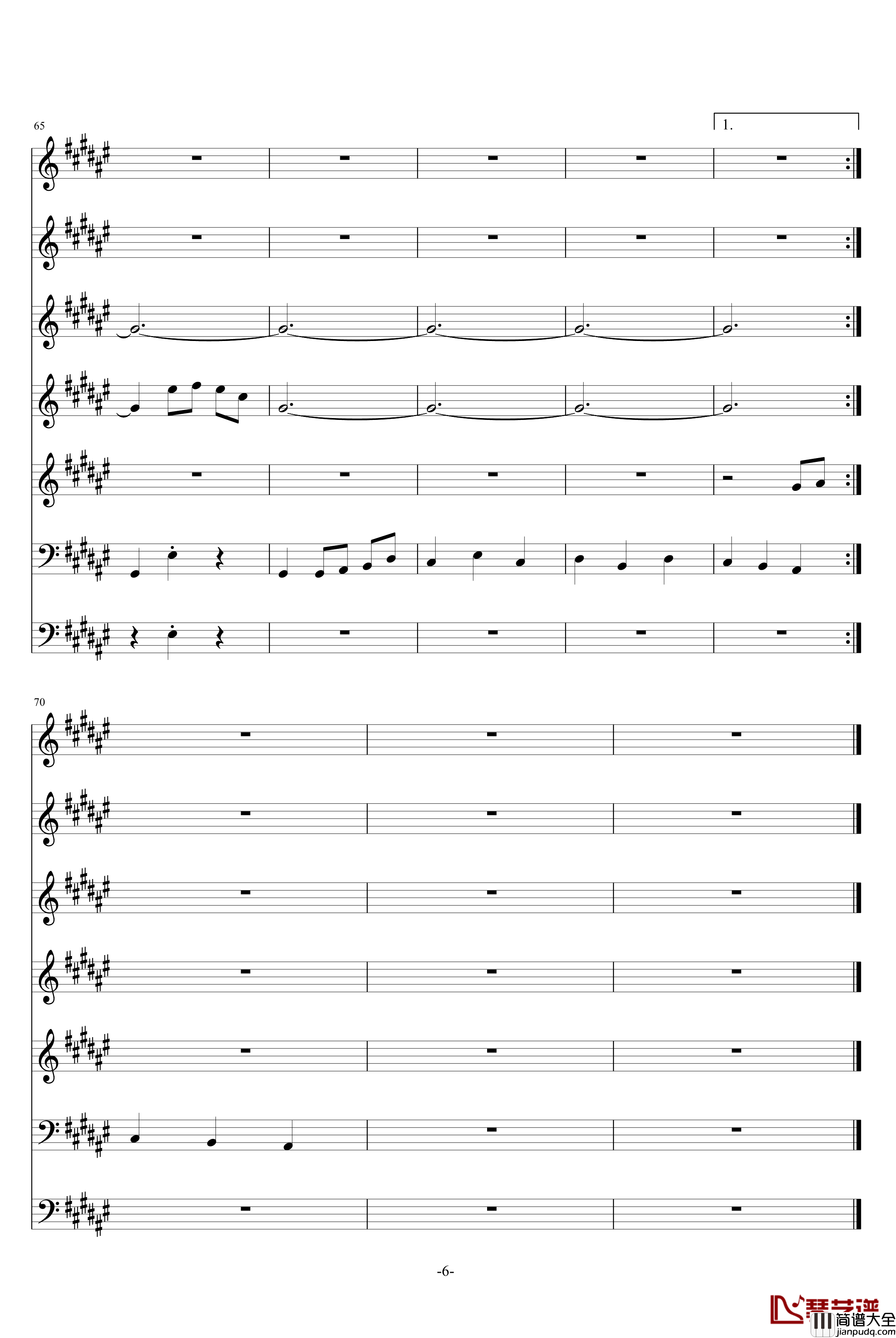 花町物语序曲钢琴谱_动漫影视