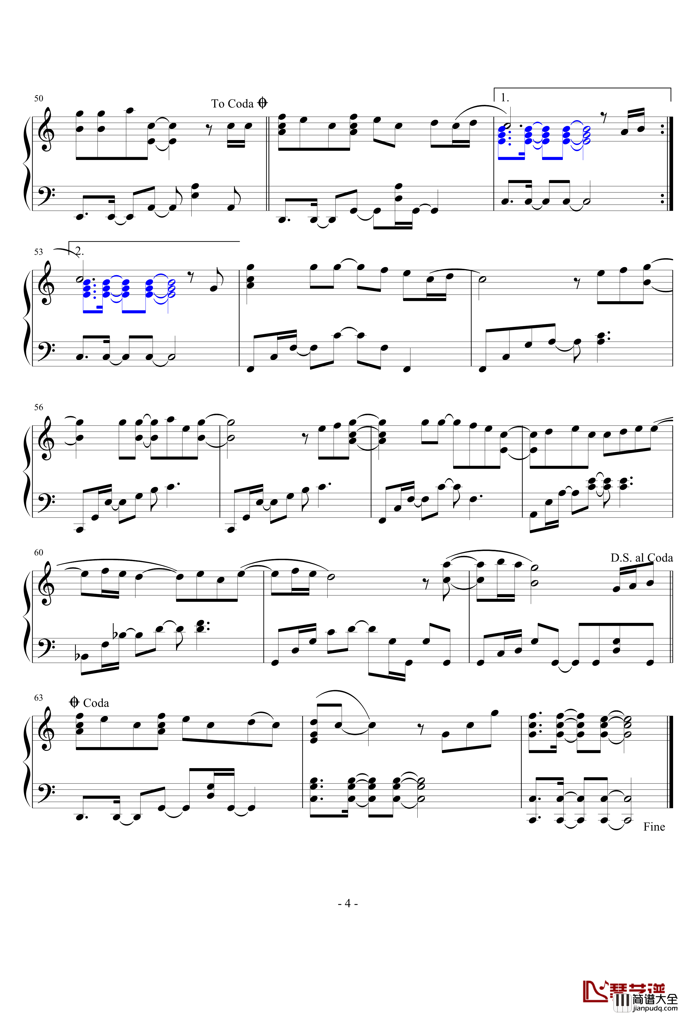 stand_by_me_韩日剧_钢琴谱