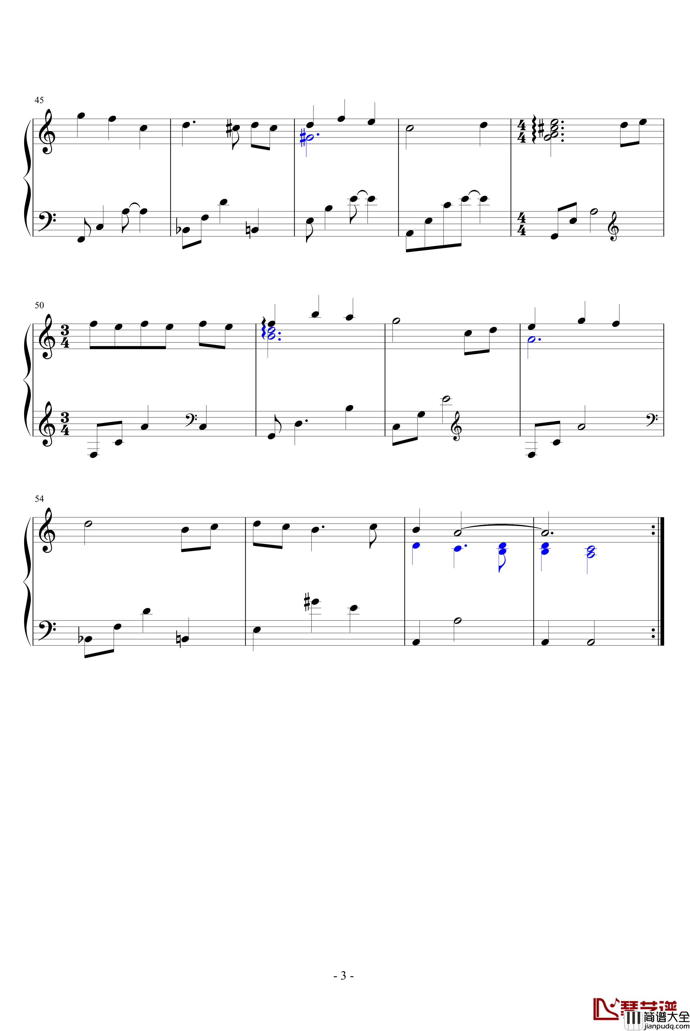 冬季恋歌插曲钢琴谱_韩日剧