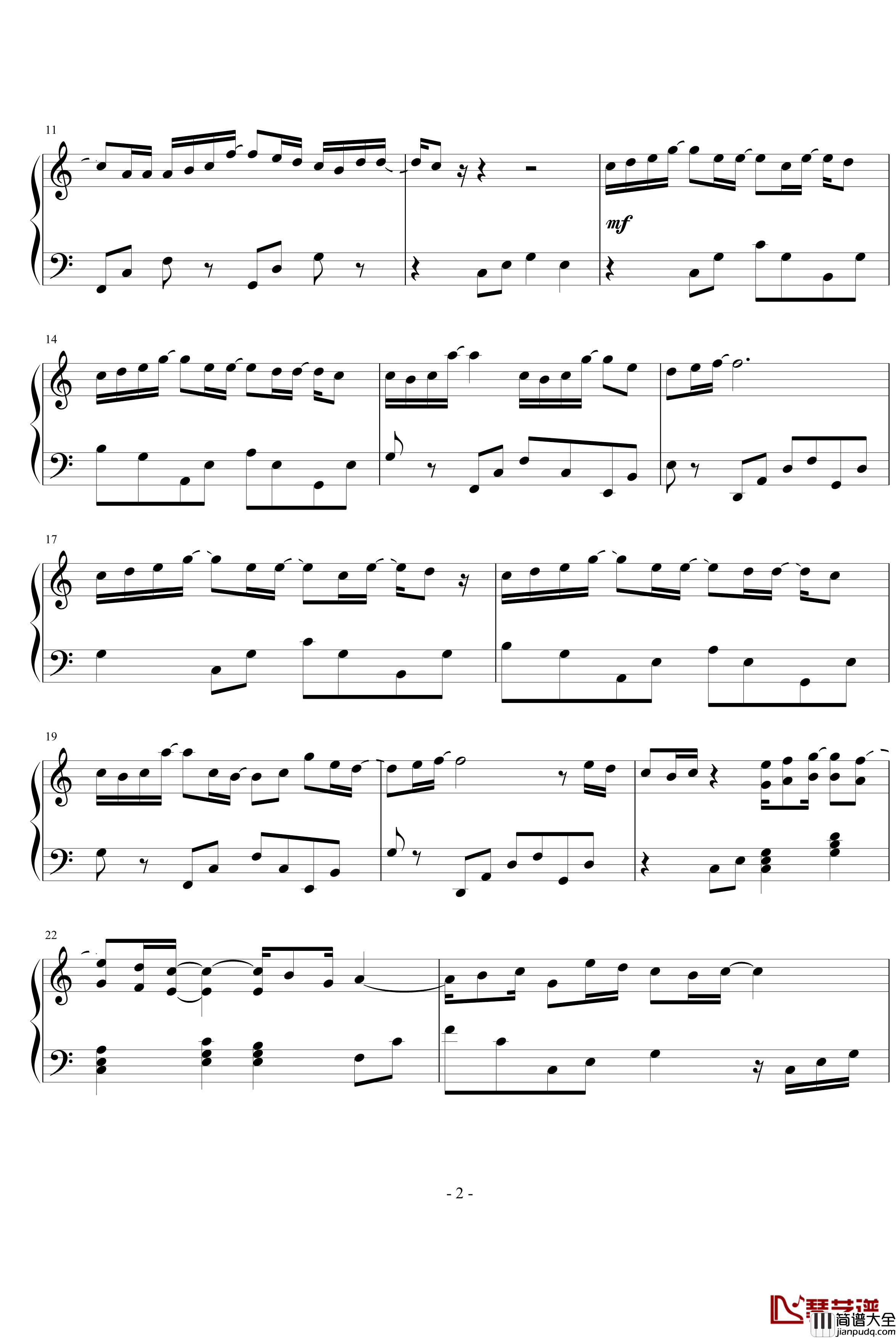 分身情人钢琴谱_魏晨_一起来看流星雨