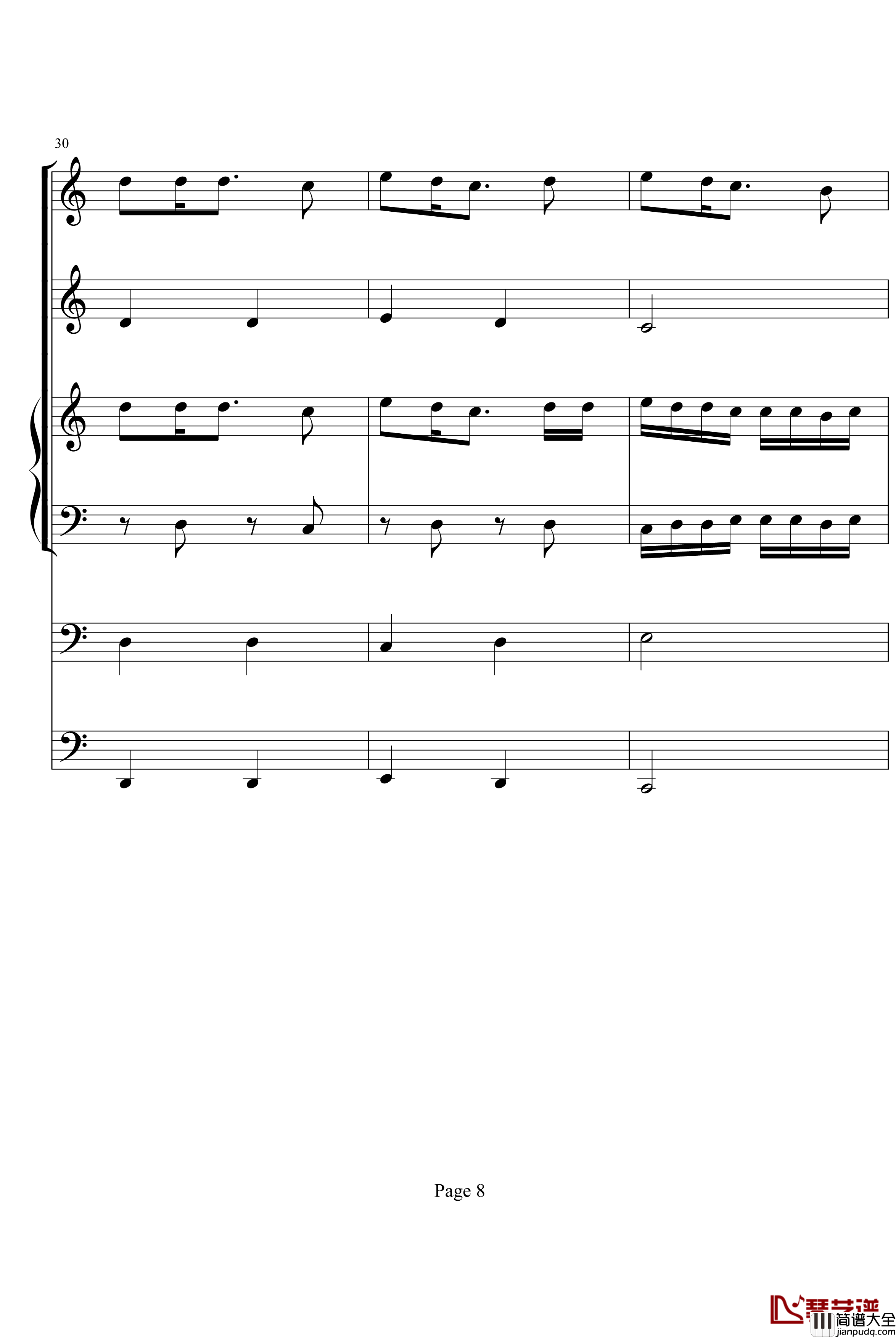 无题钢琴谱_悠Uyi