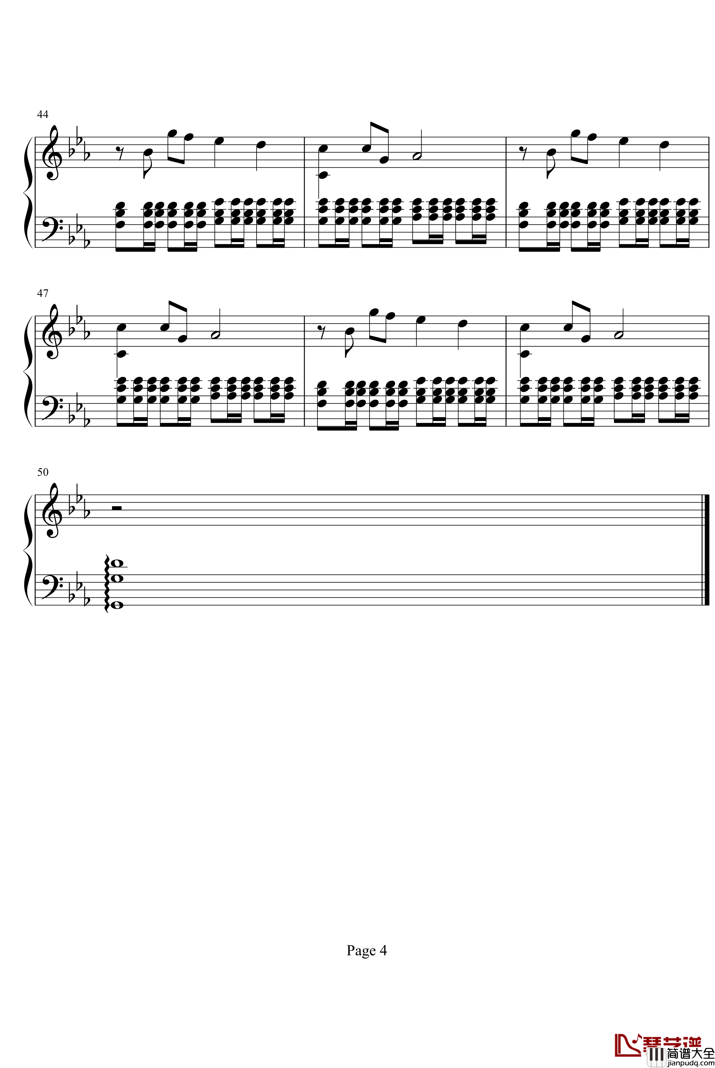 说爱你钢琴谱_蔡依林