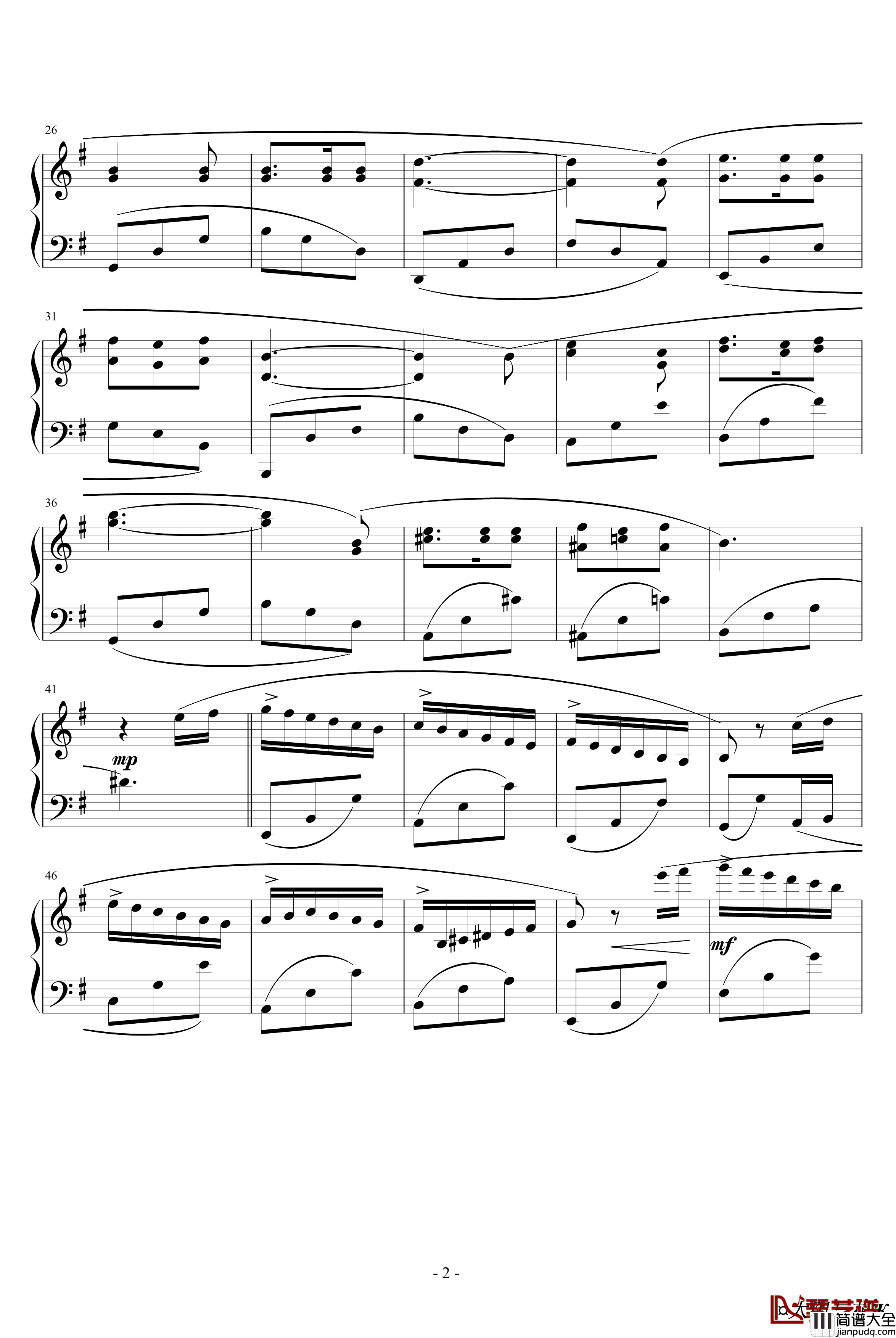 太阳与花钢琴谱_克莱德曼