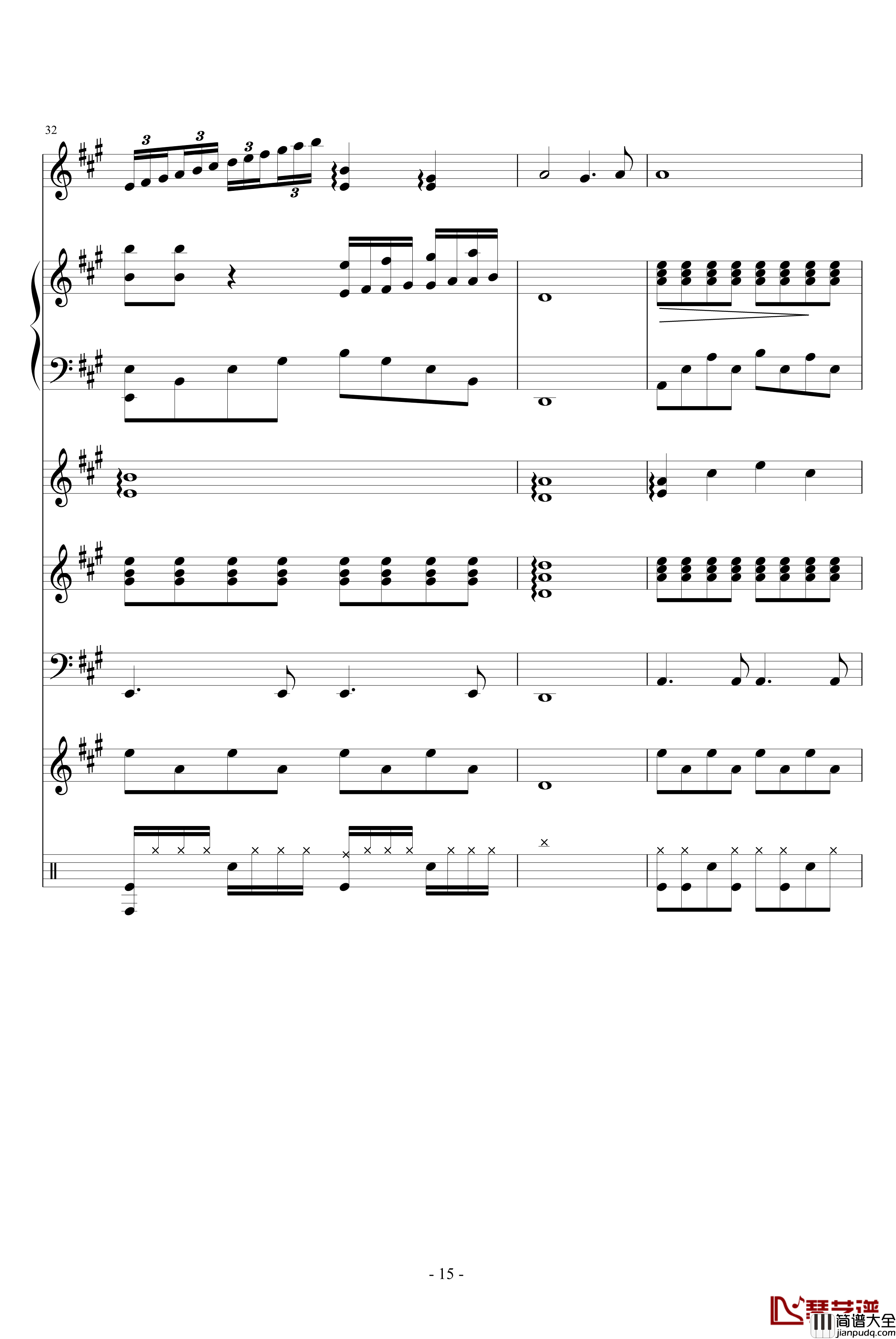 捍卫自由钢琴谱_血腥残阳