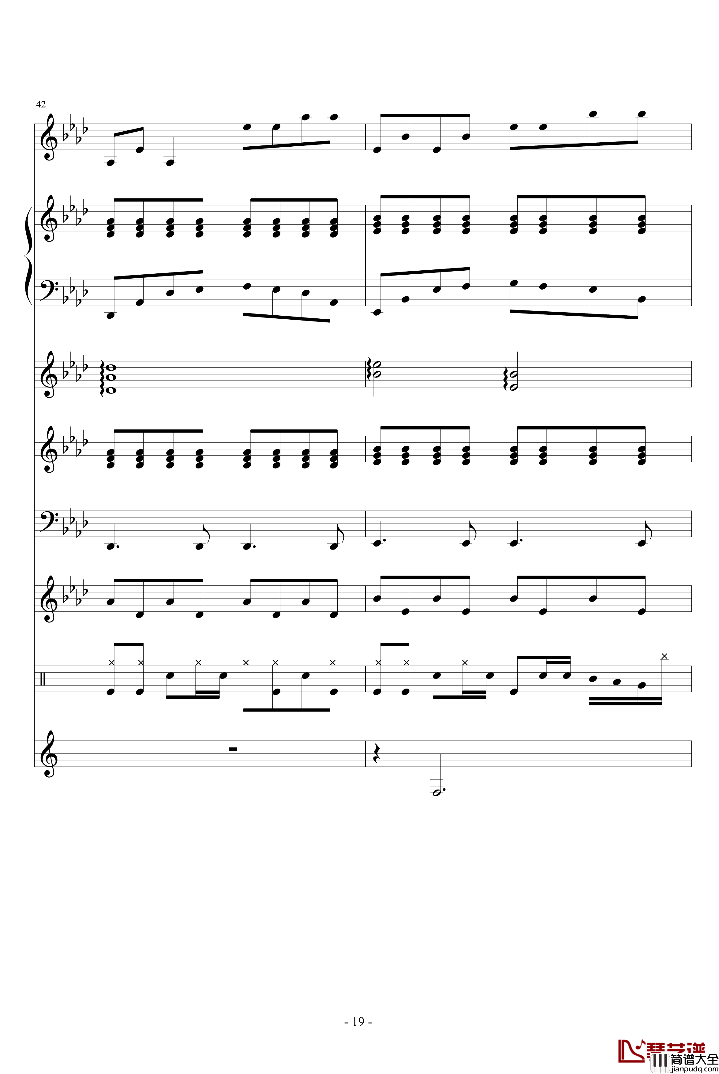 捍卫自由钢琴谱_血腥残阳