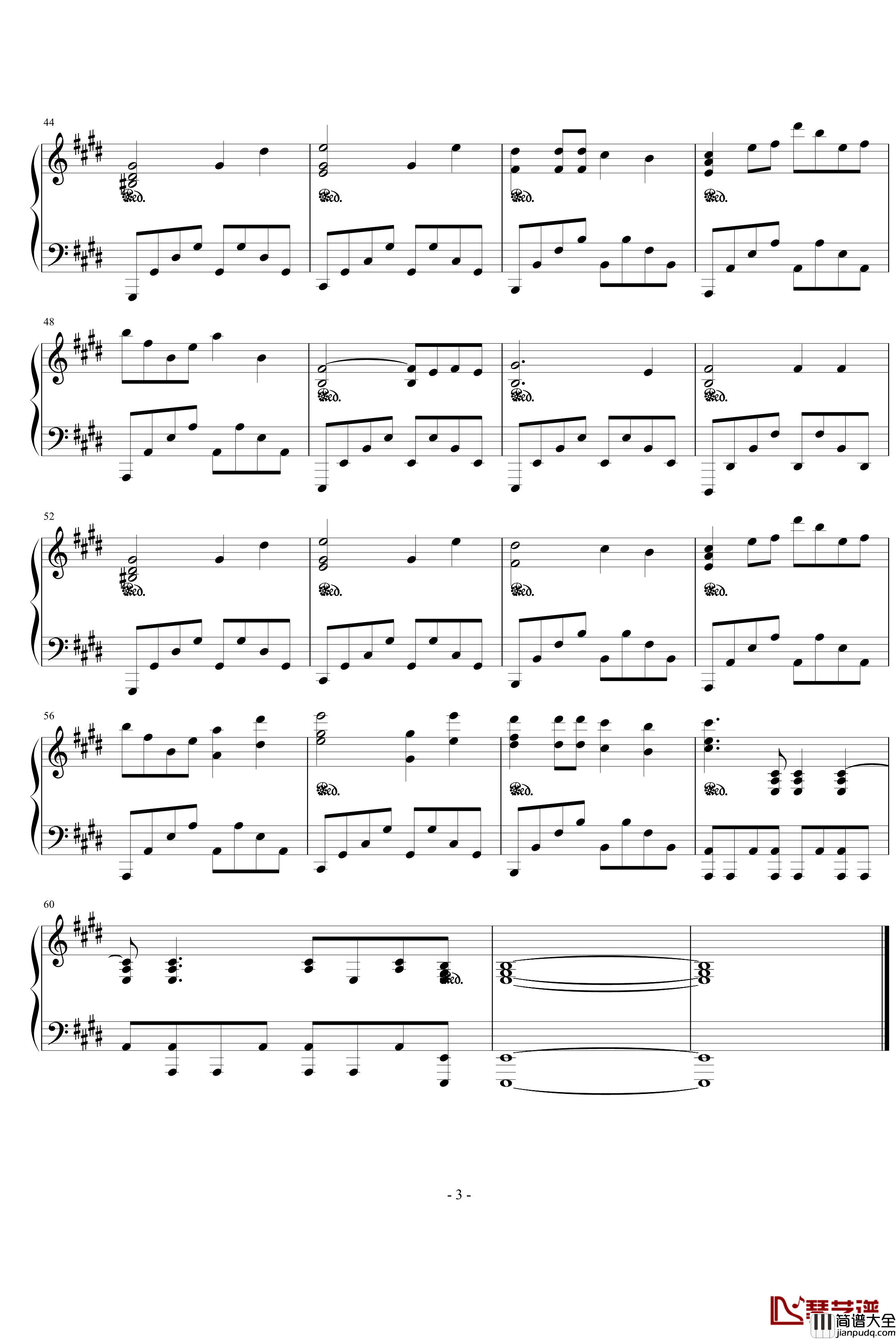 今天开始做魔王ED钢琴谱_ありがとう_arigatou_动漫影视