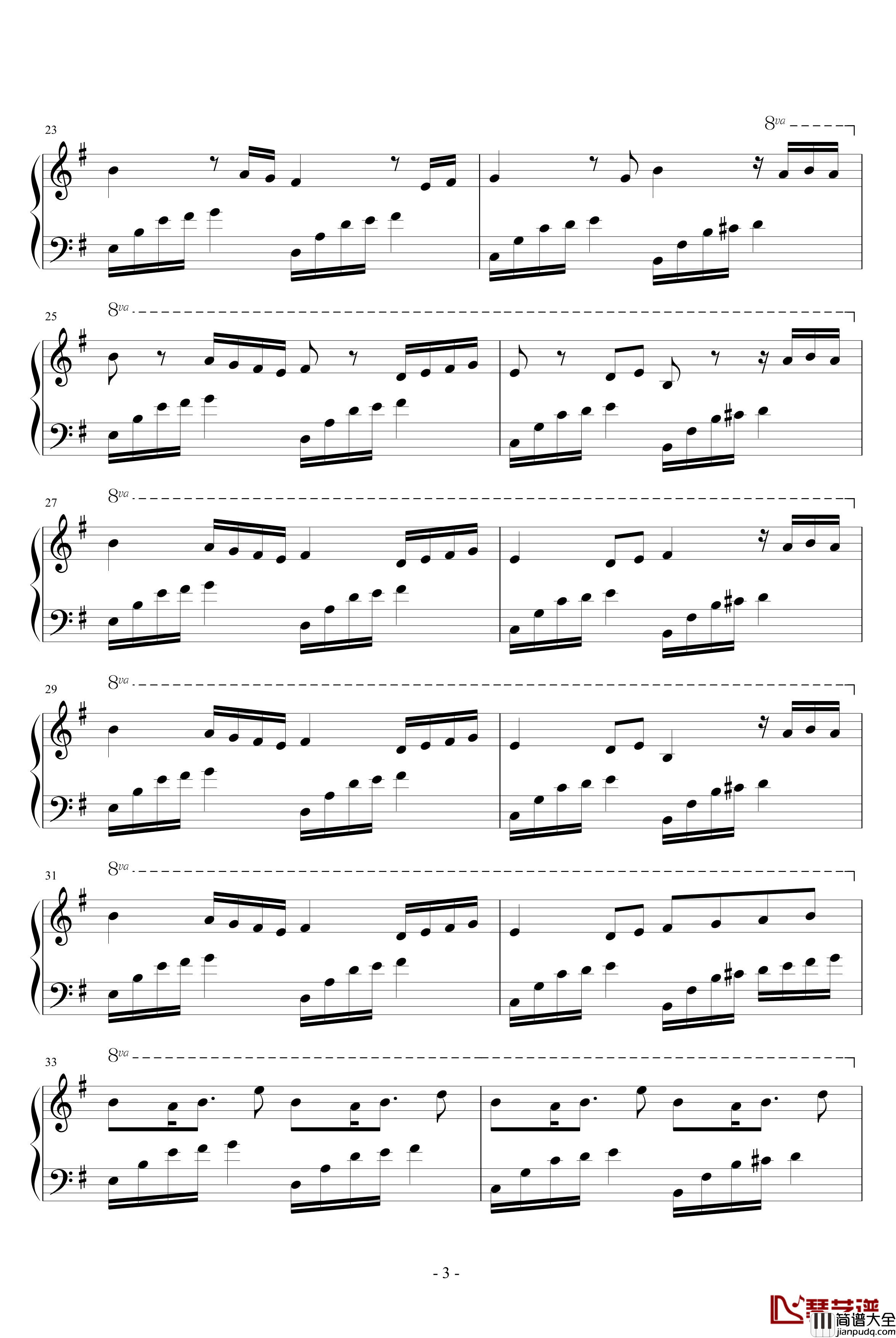 怜钢琴谱_弑雪寒