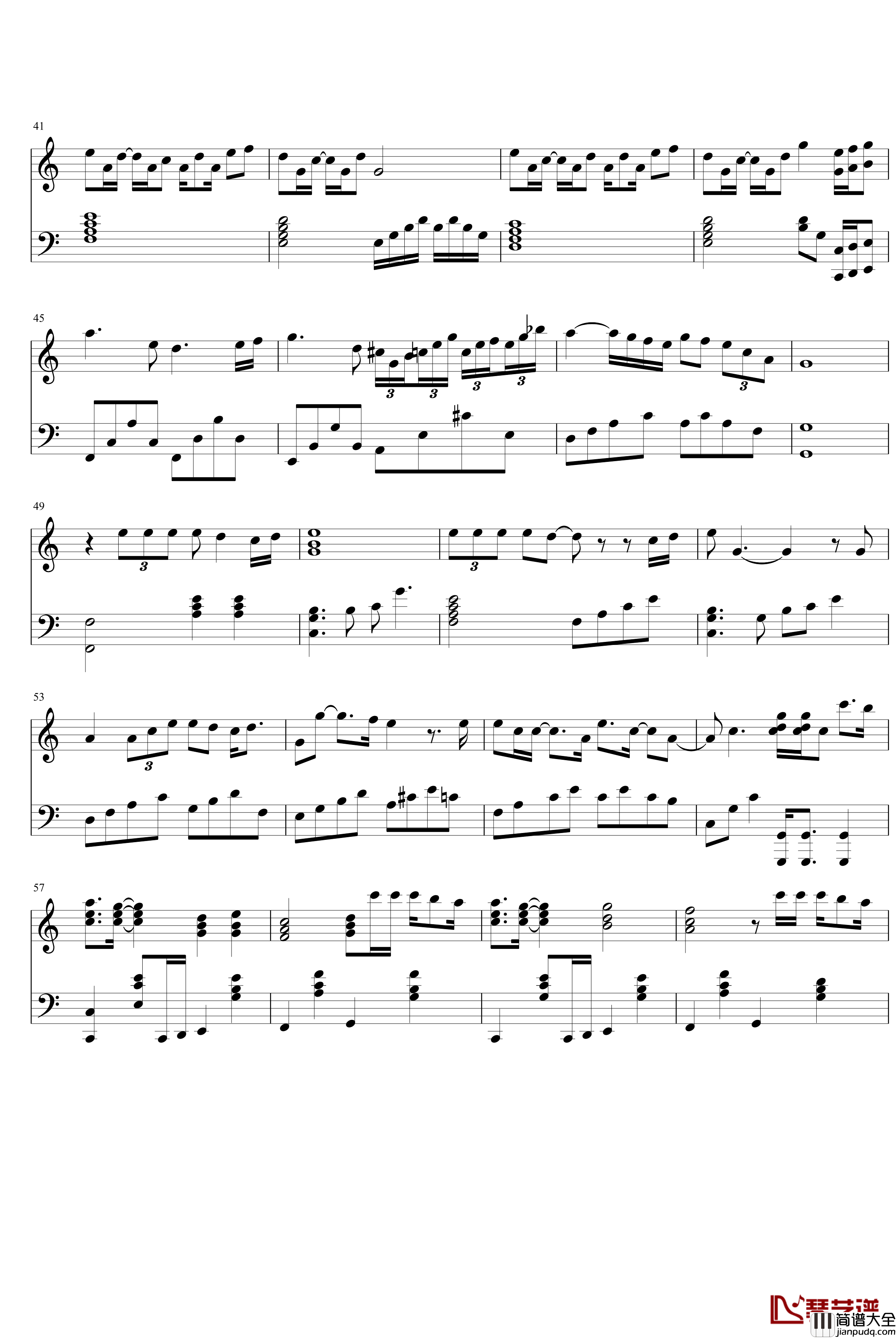 冬季恋歌钢琴谱_韩日剧