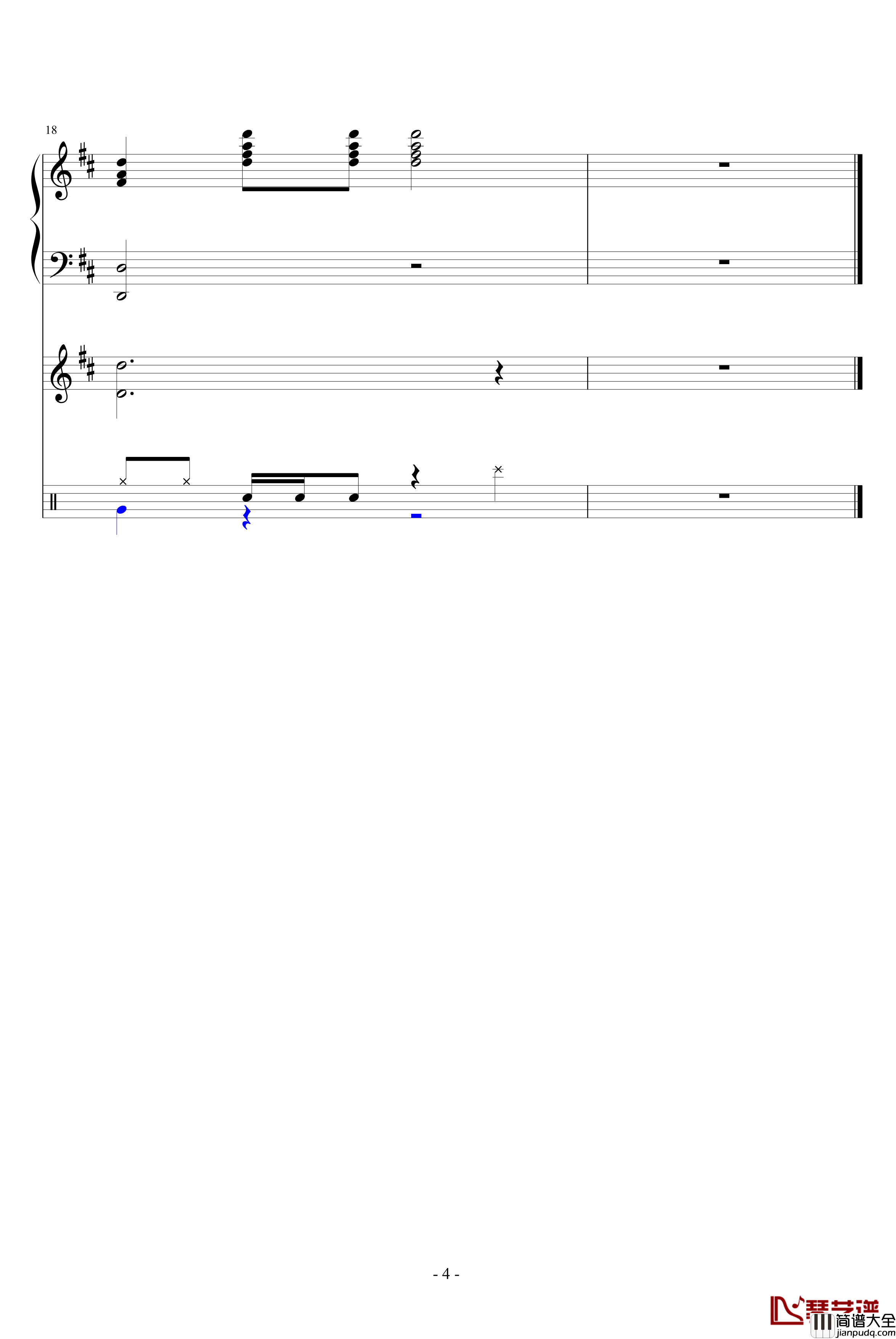 D大调幻想小曲钢琴谱_peterkingily