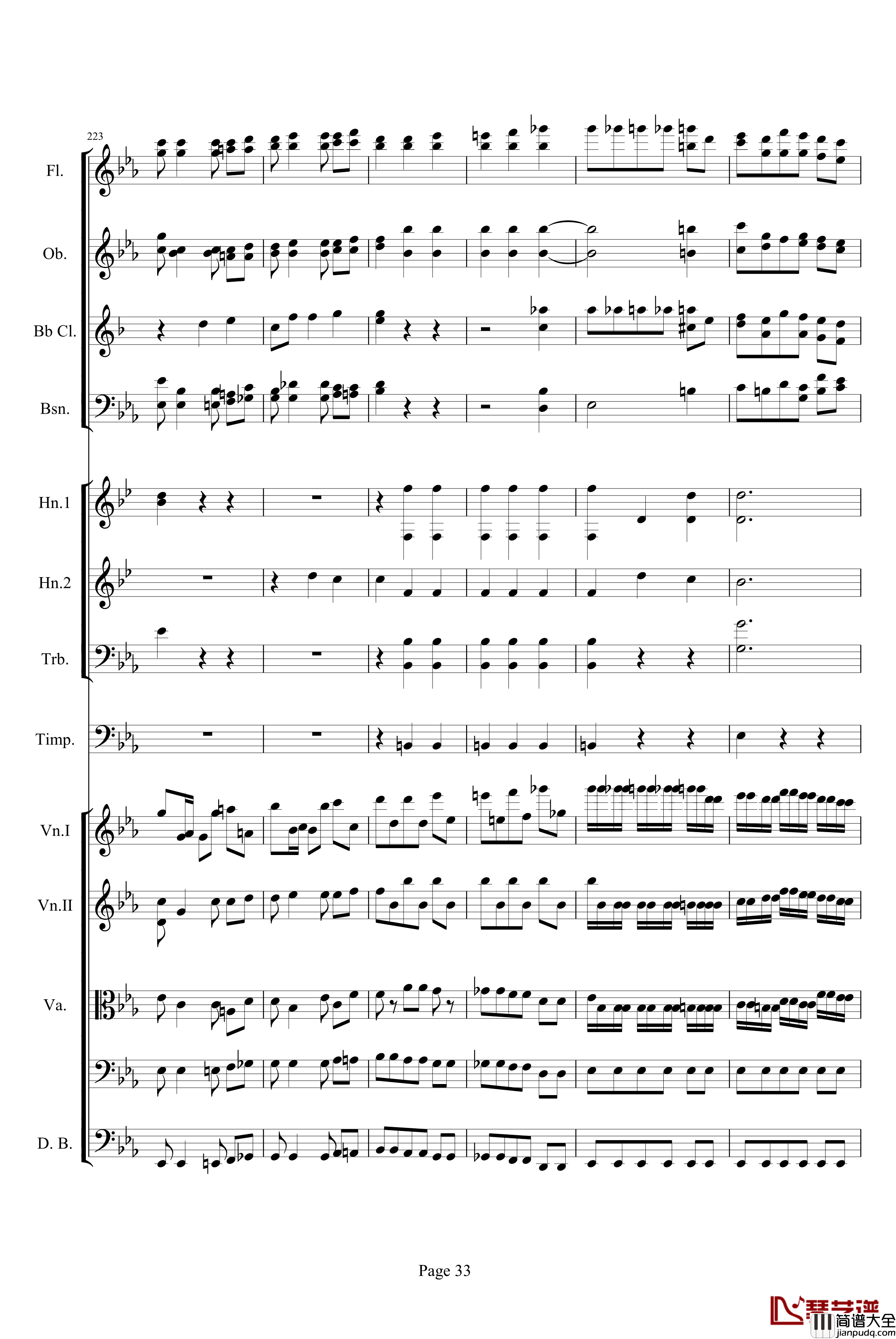 第三交响曲第一乐章_贝多芬_钢琴谱