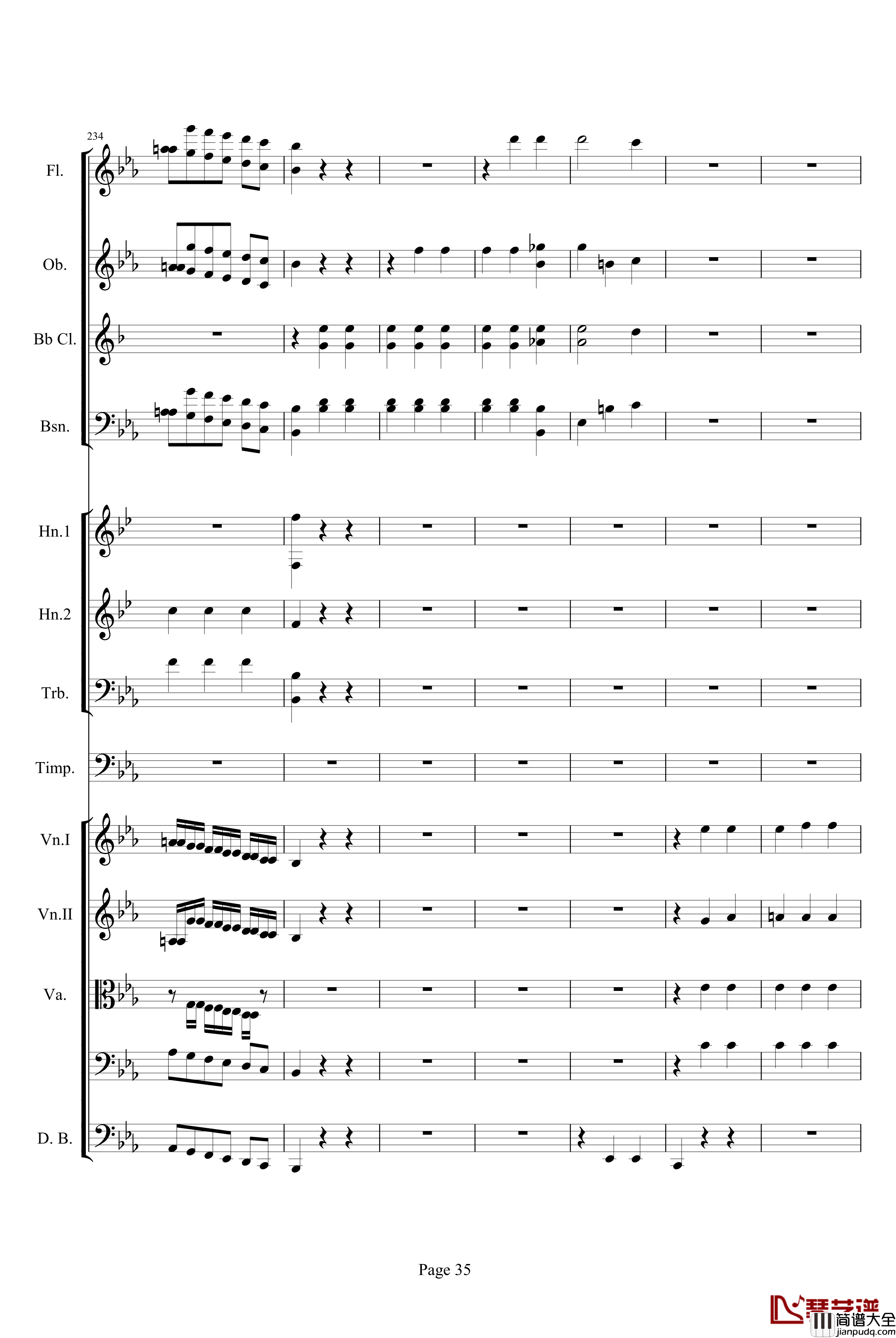 第三交响曲第一乐章_贝多芬_钢琴谱