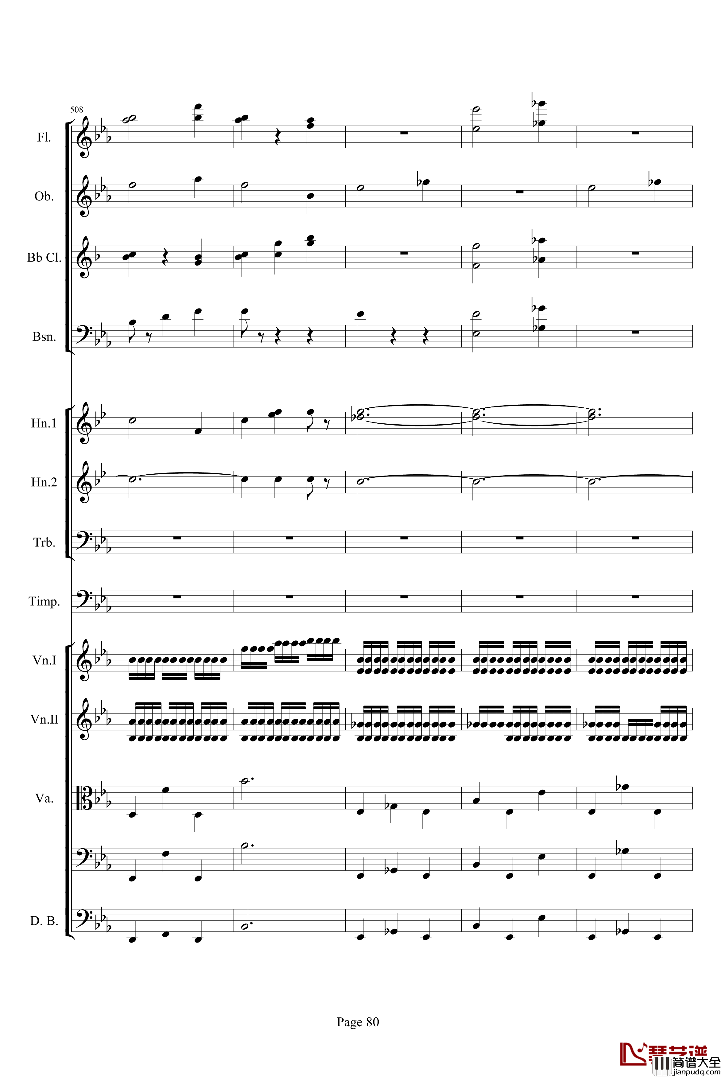 第三交响曲第一乐章_贝多芬_钢琴谱