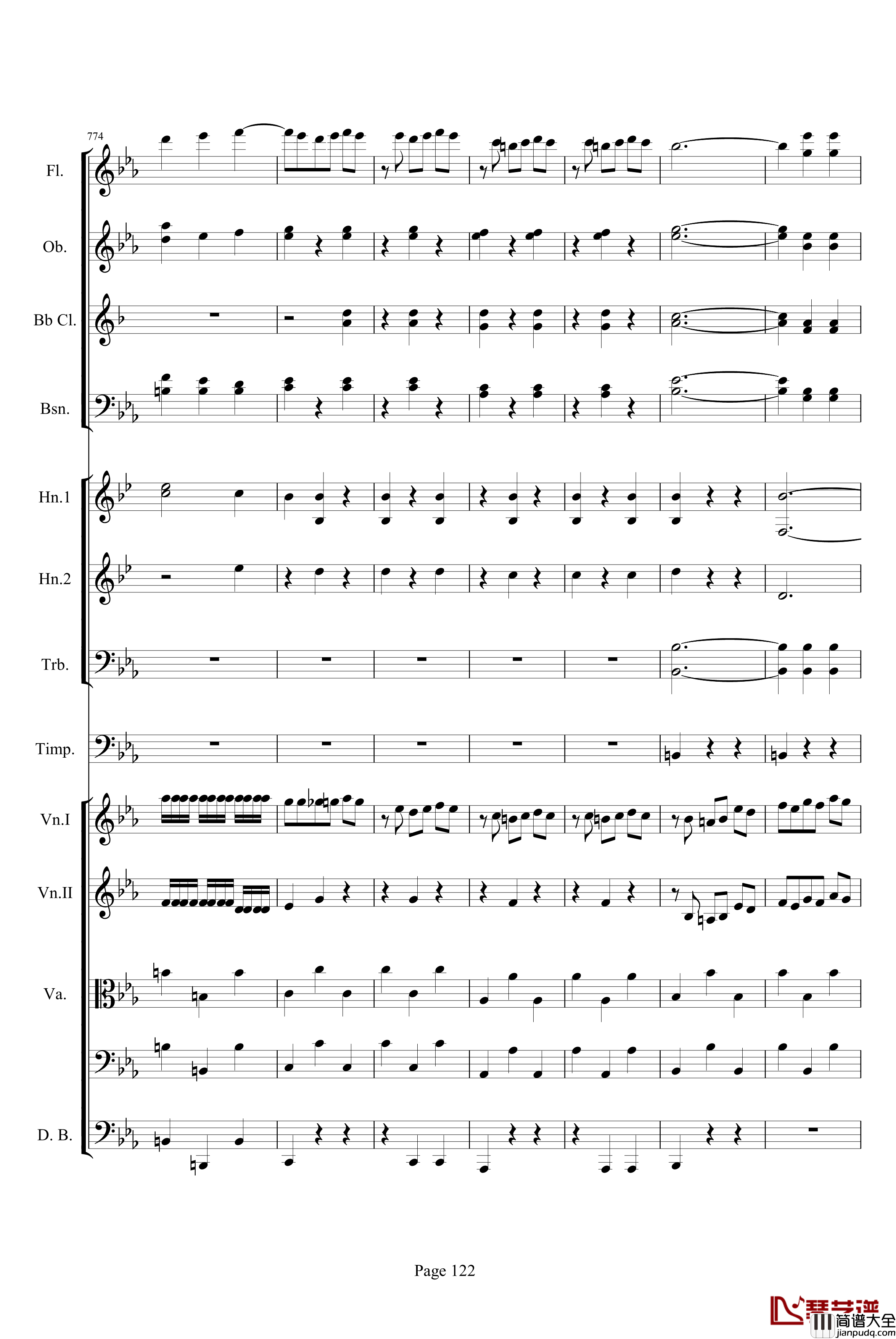 第三交响曲第一乐章_贝多芬_钢琴谱