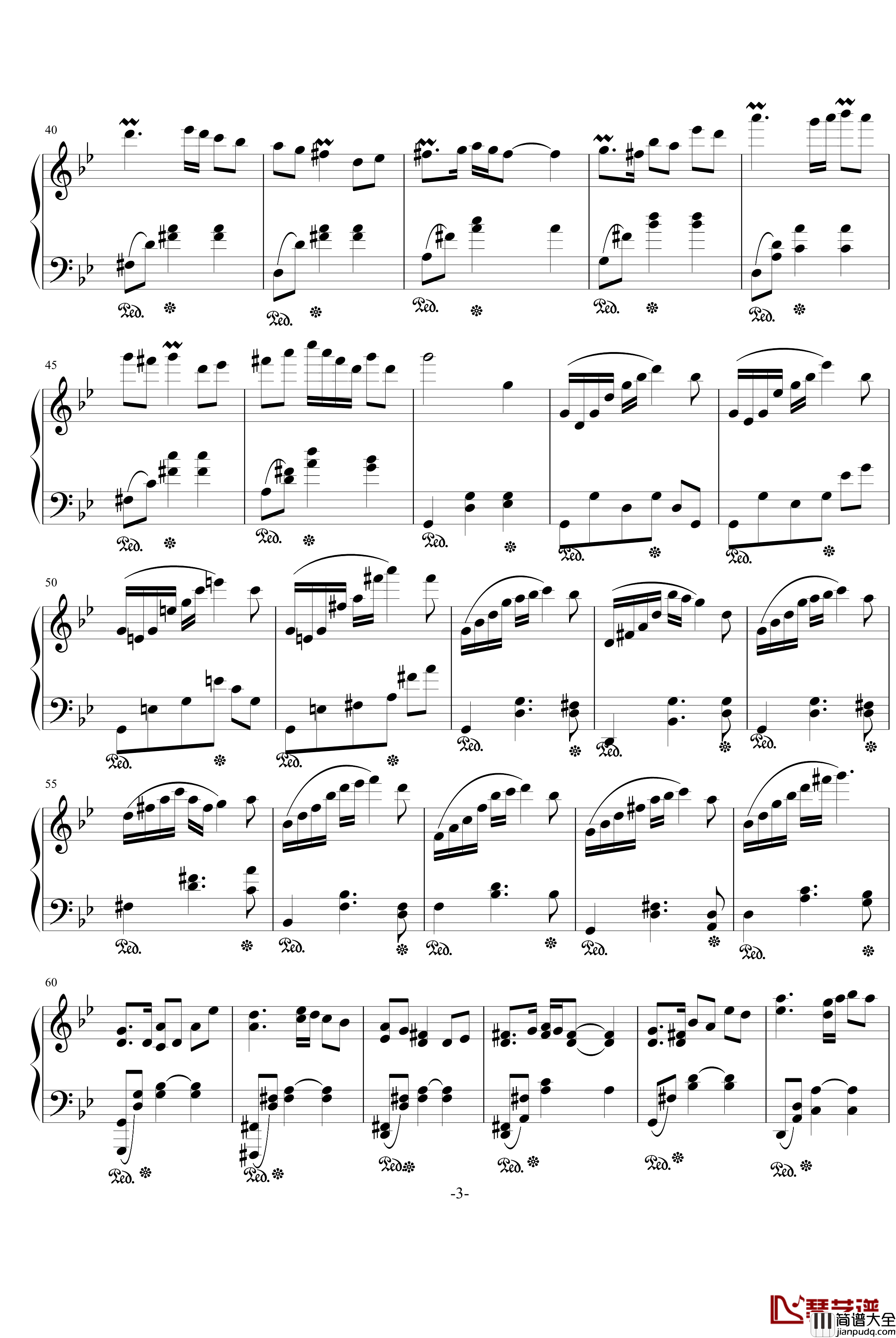 大森林里的小狐狸钢琴谱_AlexLiu