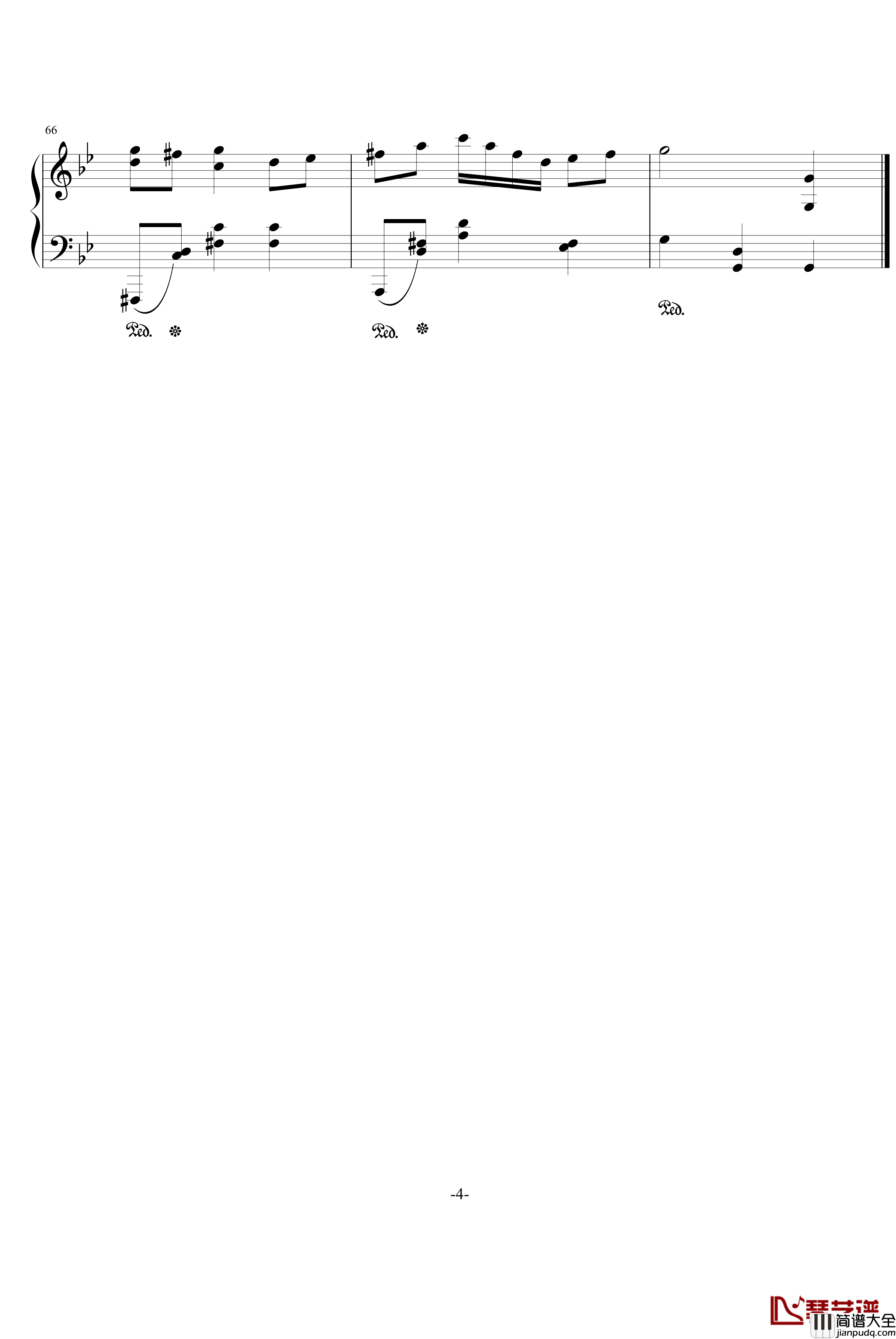 大森林里的小狐狸钢琴谱_AlexLiu