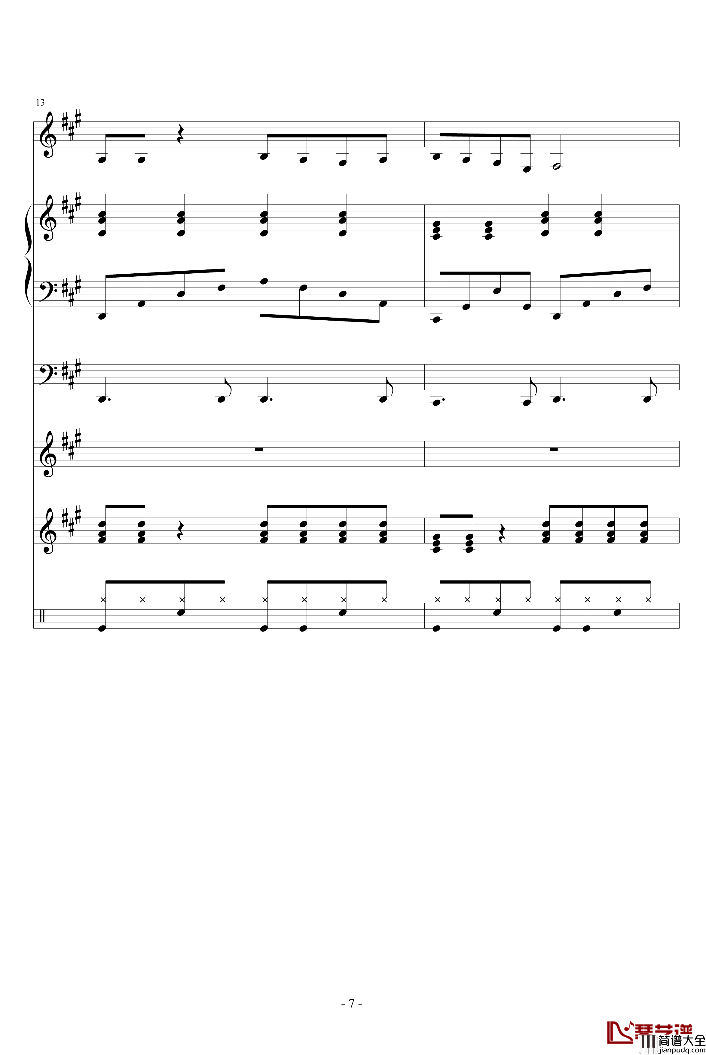 FAKE钢琴谱_血腥残阳