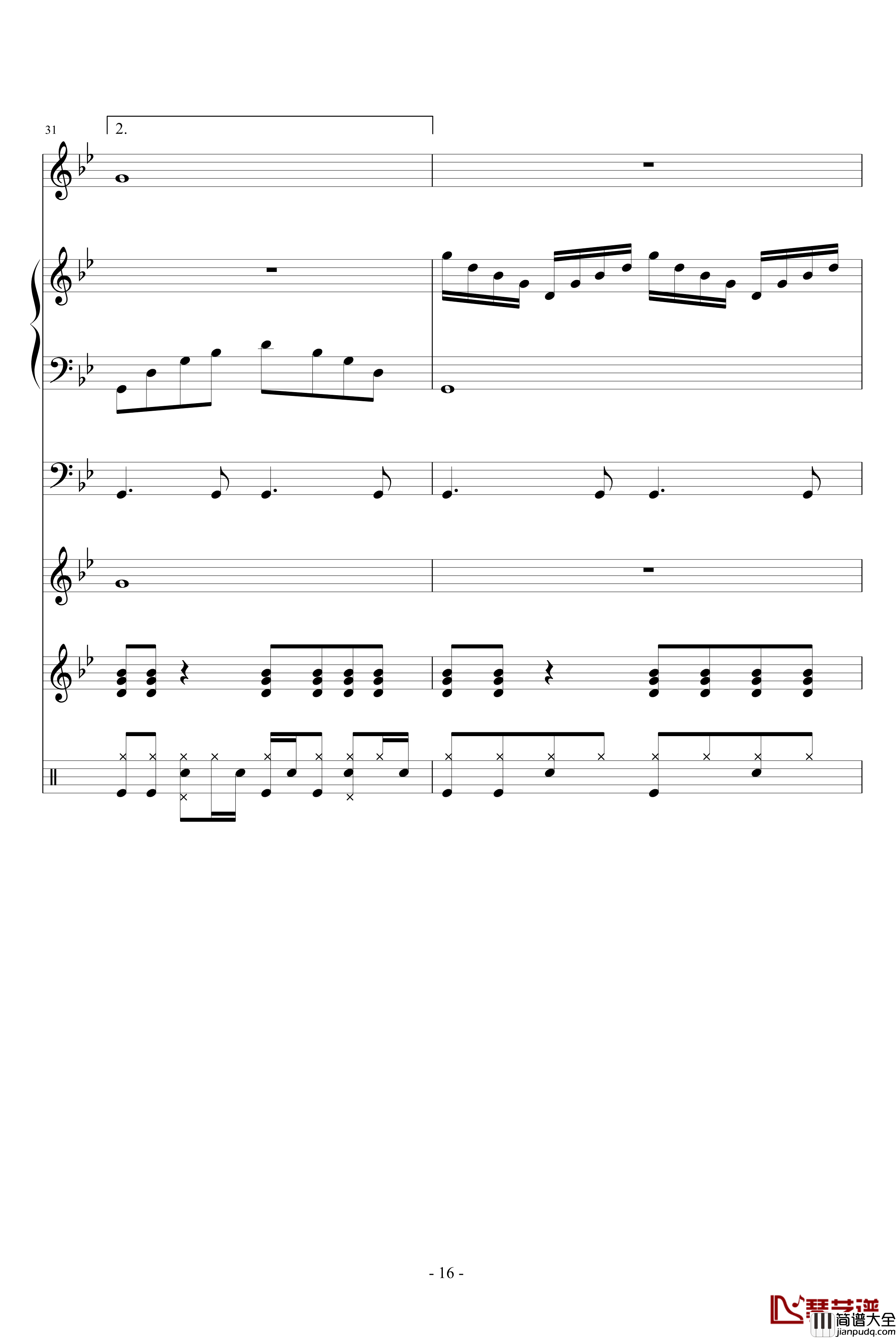 FAKE钢琴谱_血腥残阳