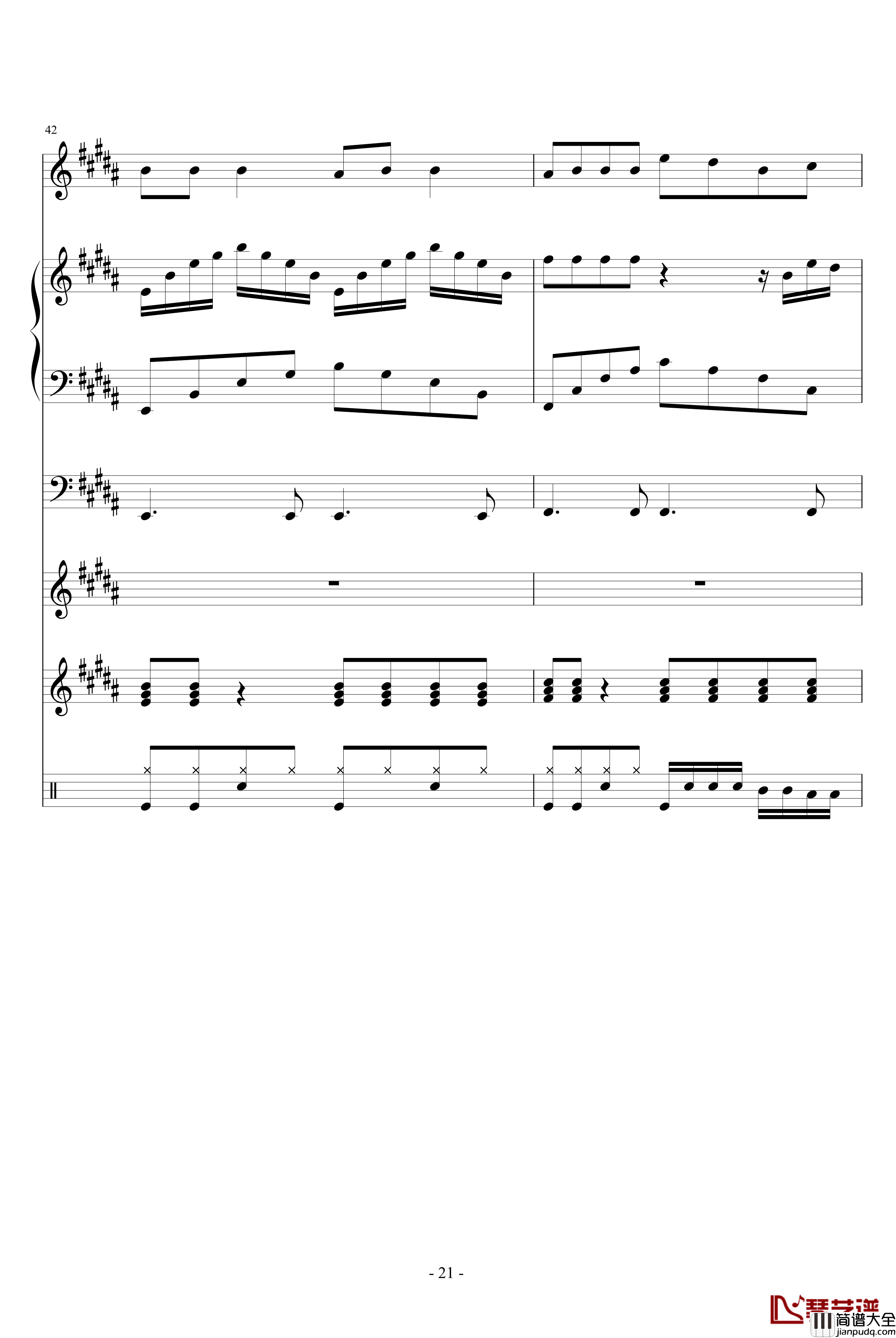 FAKE钢琴谱_血腥残阳