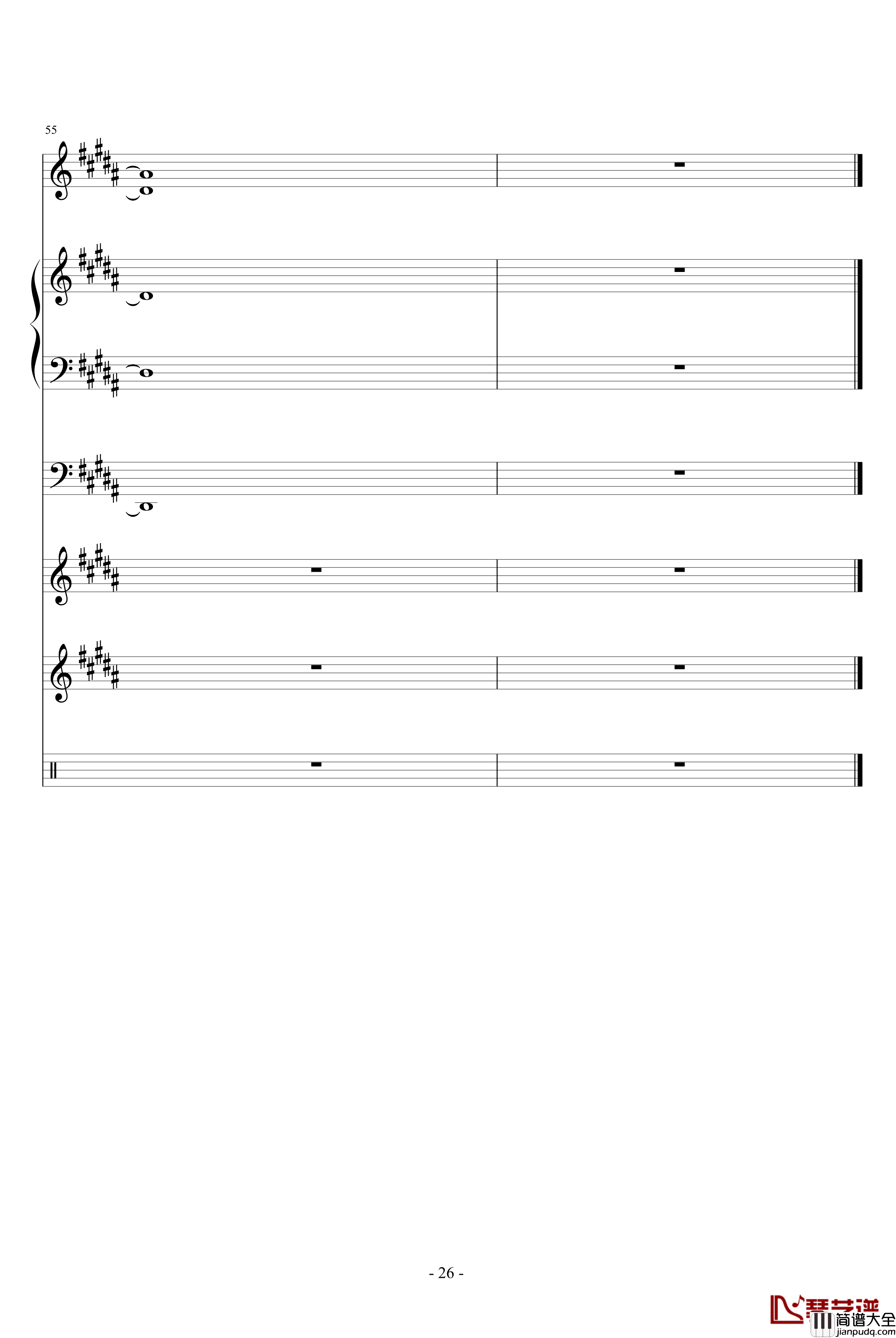 FAKE钢琴谱_血腥残阳