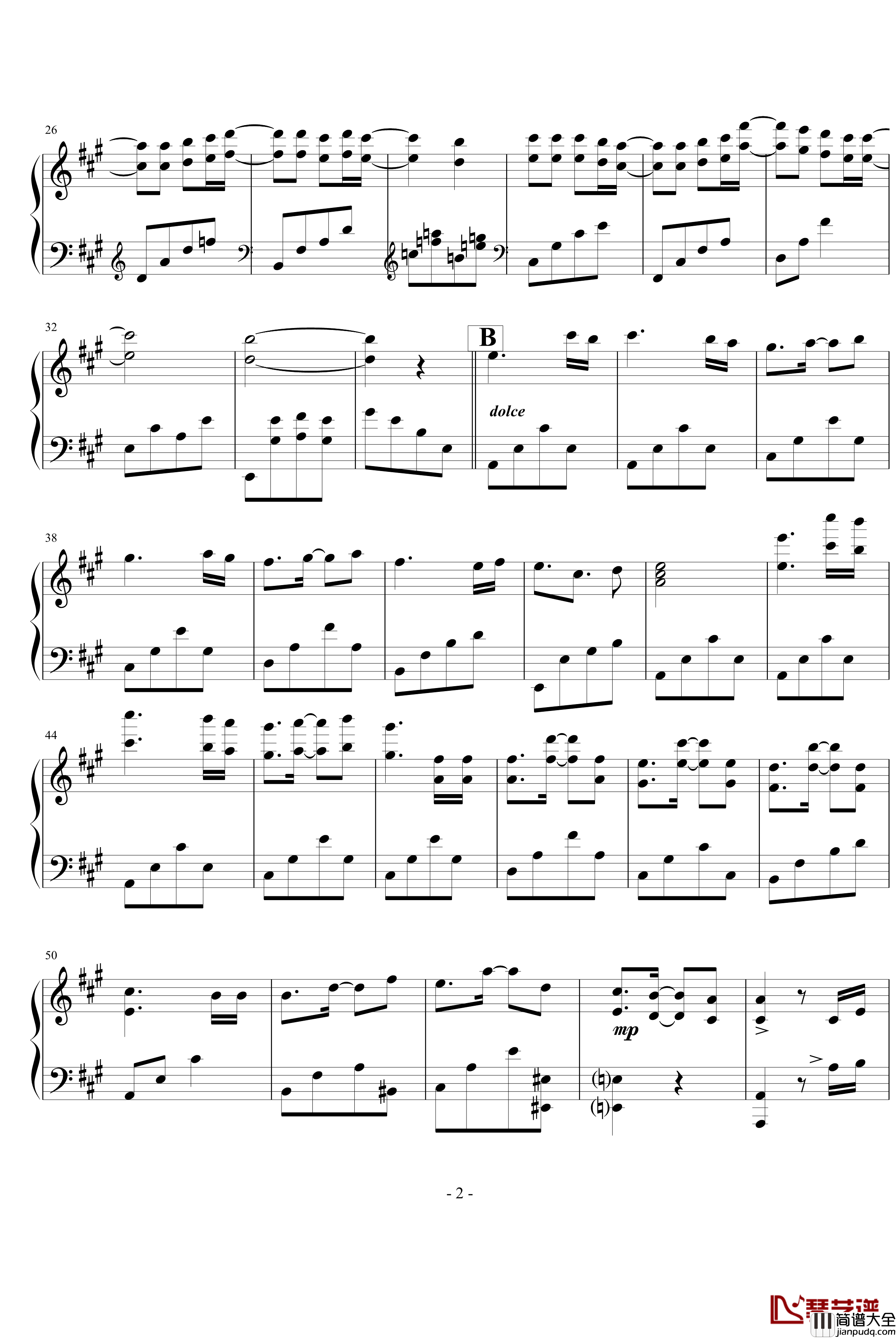 星星小夜曲钢琴谱_克莱德曼