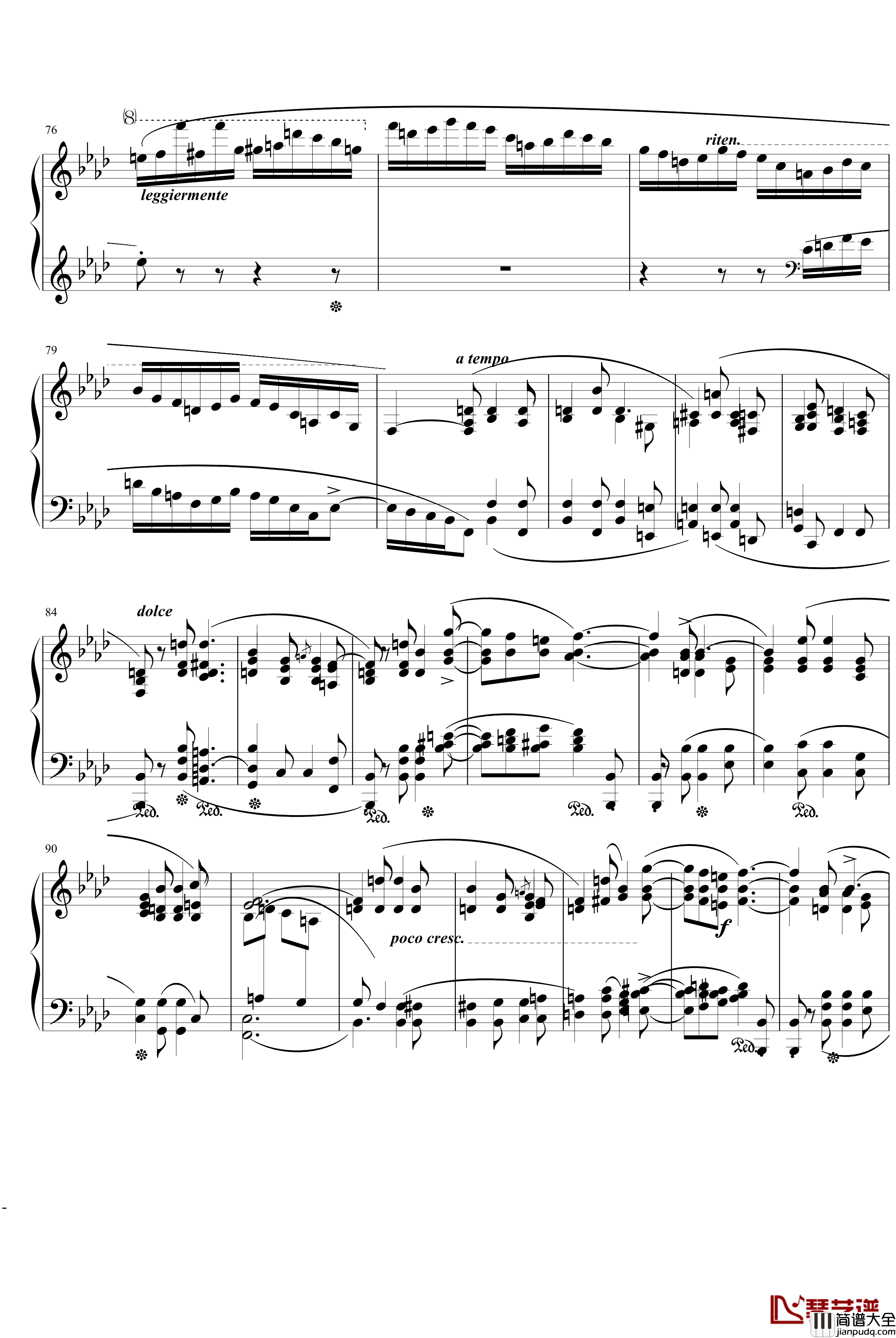 肖邦f小调叙事曲钢琴谱_肖邦_chopin