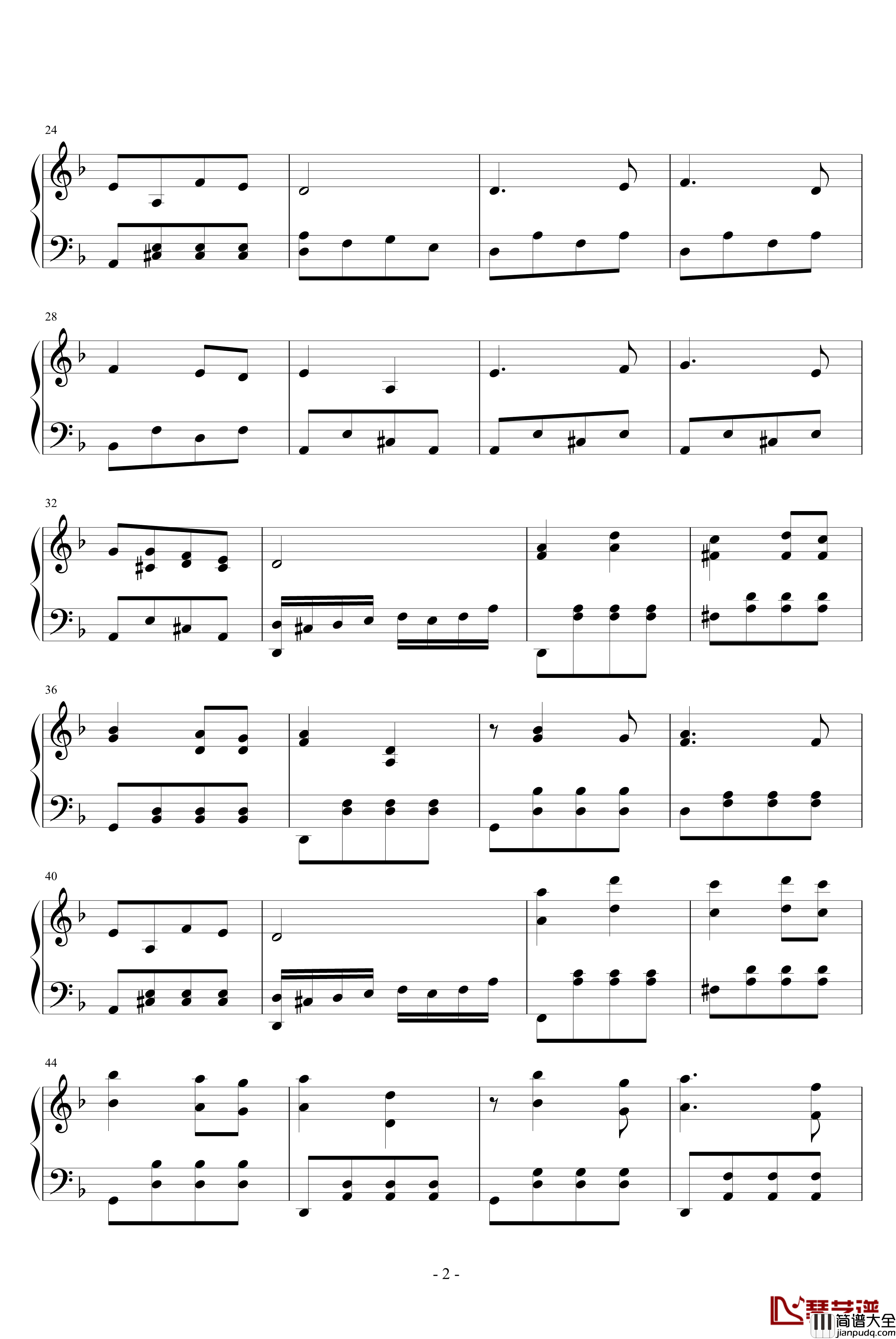 喀秋莎钢琴谱_黑鸭子合唱组