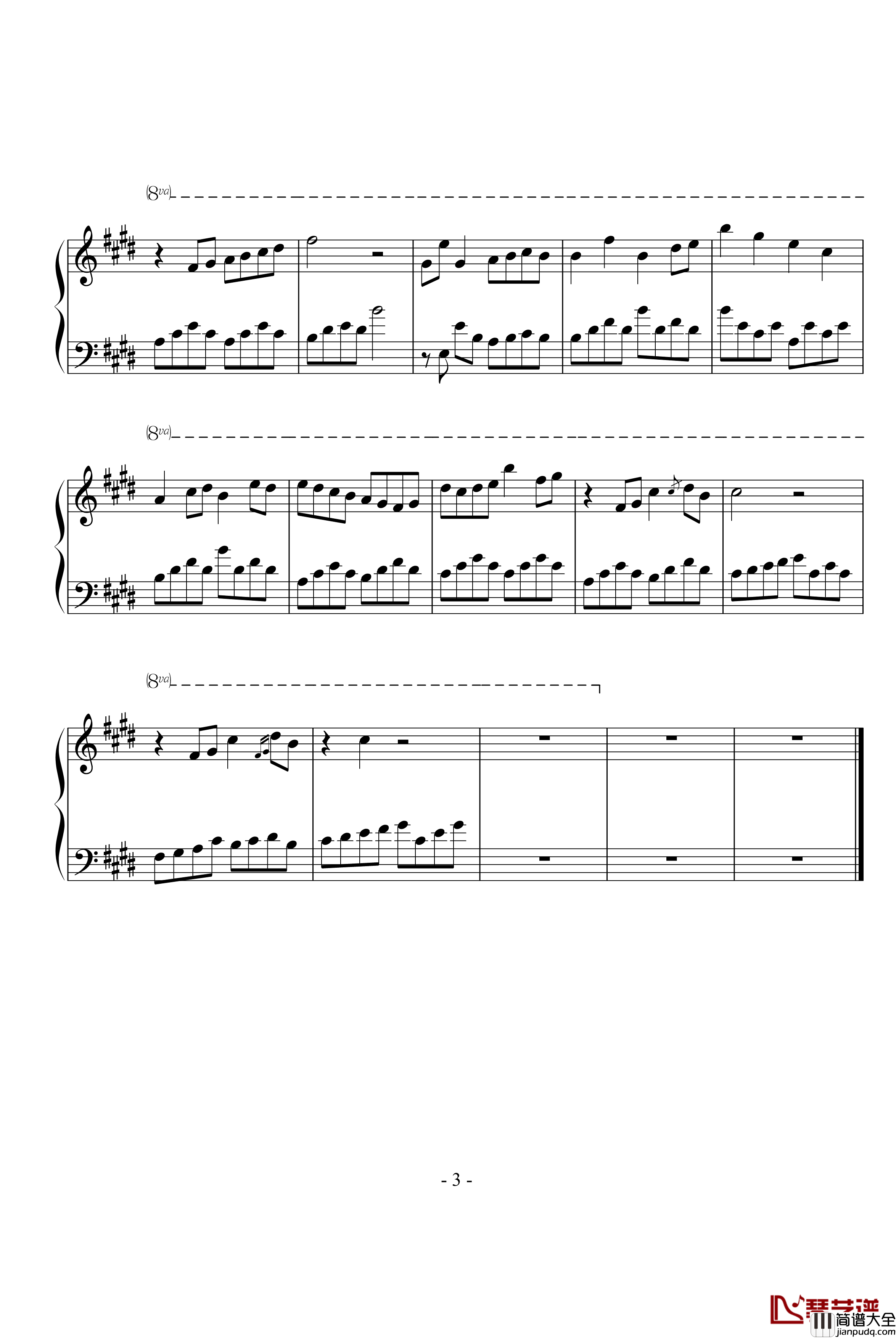 nao_talk钢琴谱_mabinogi洛奇_欧美日韩