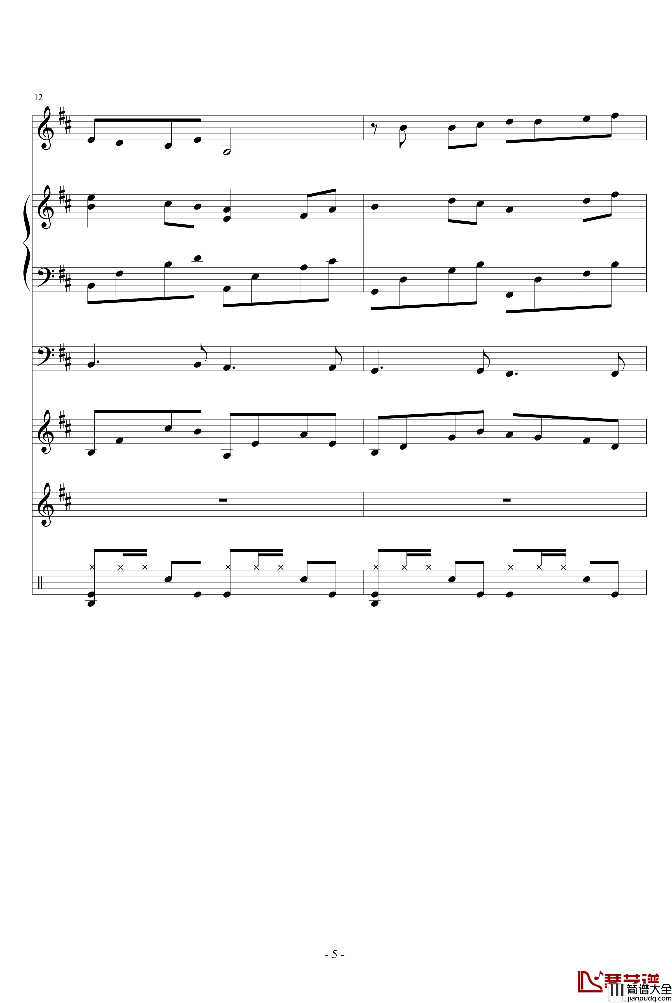 HOLD_YOUR_HANDS钢琴谱_血腥残阳