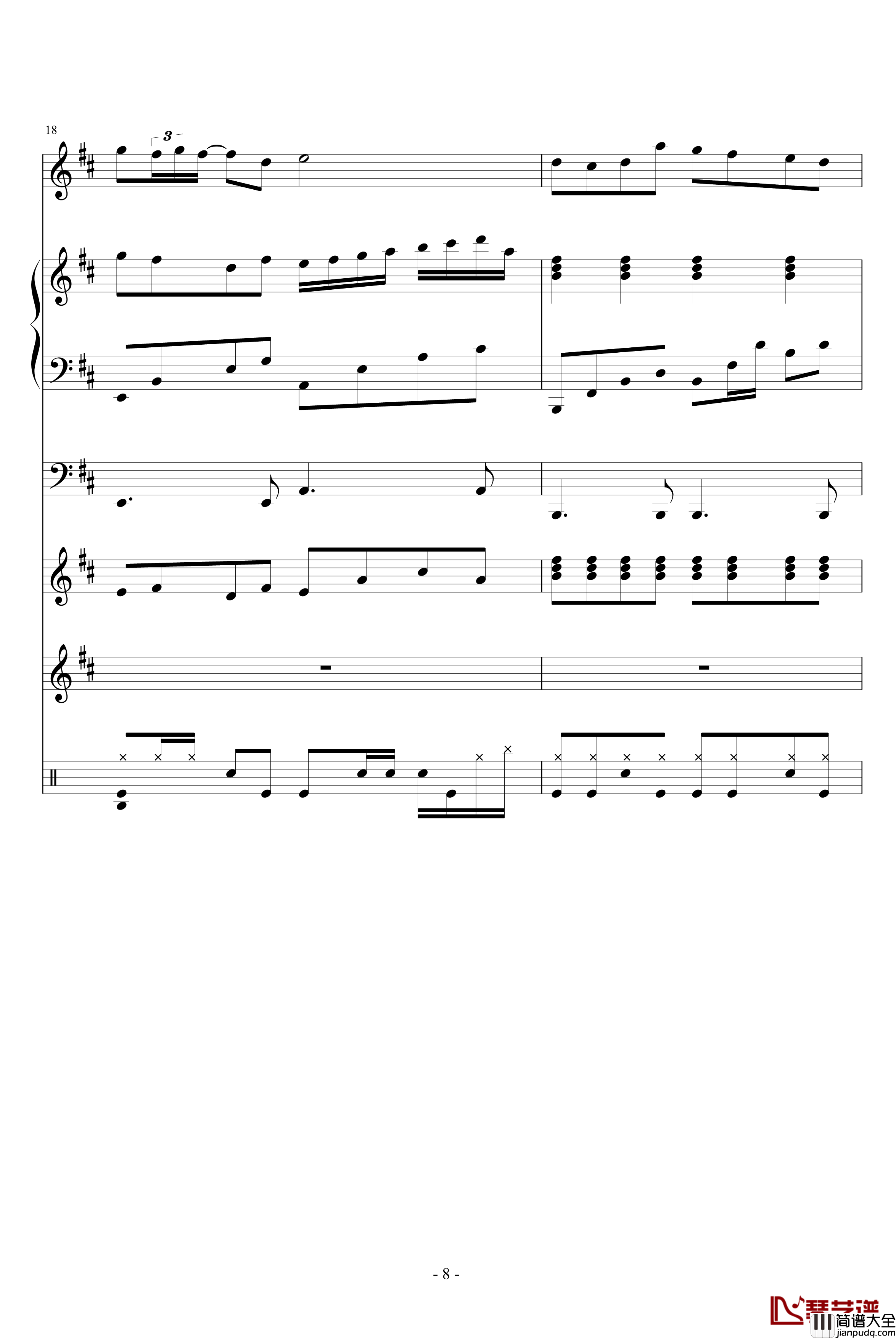 HOLD_YOUR_HANDS钢琴谱_血腥残阳