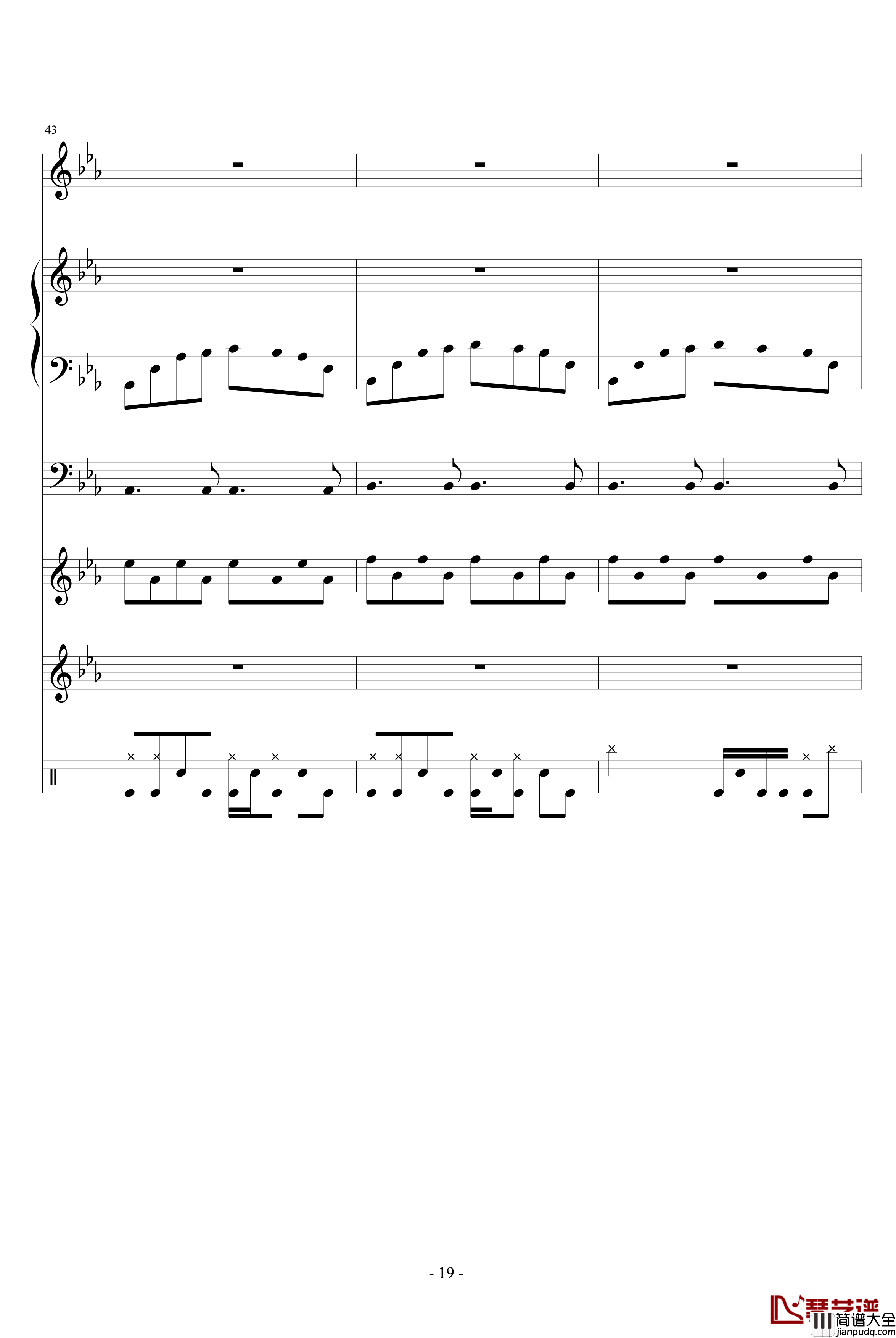 HOLD_YOUR_HANDS钢琴谱_血腥残阳