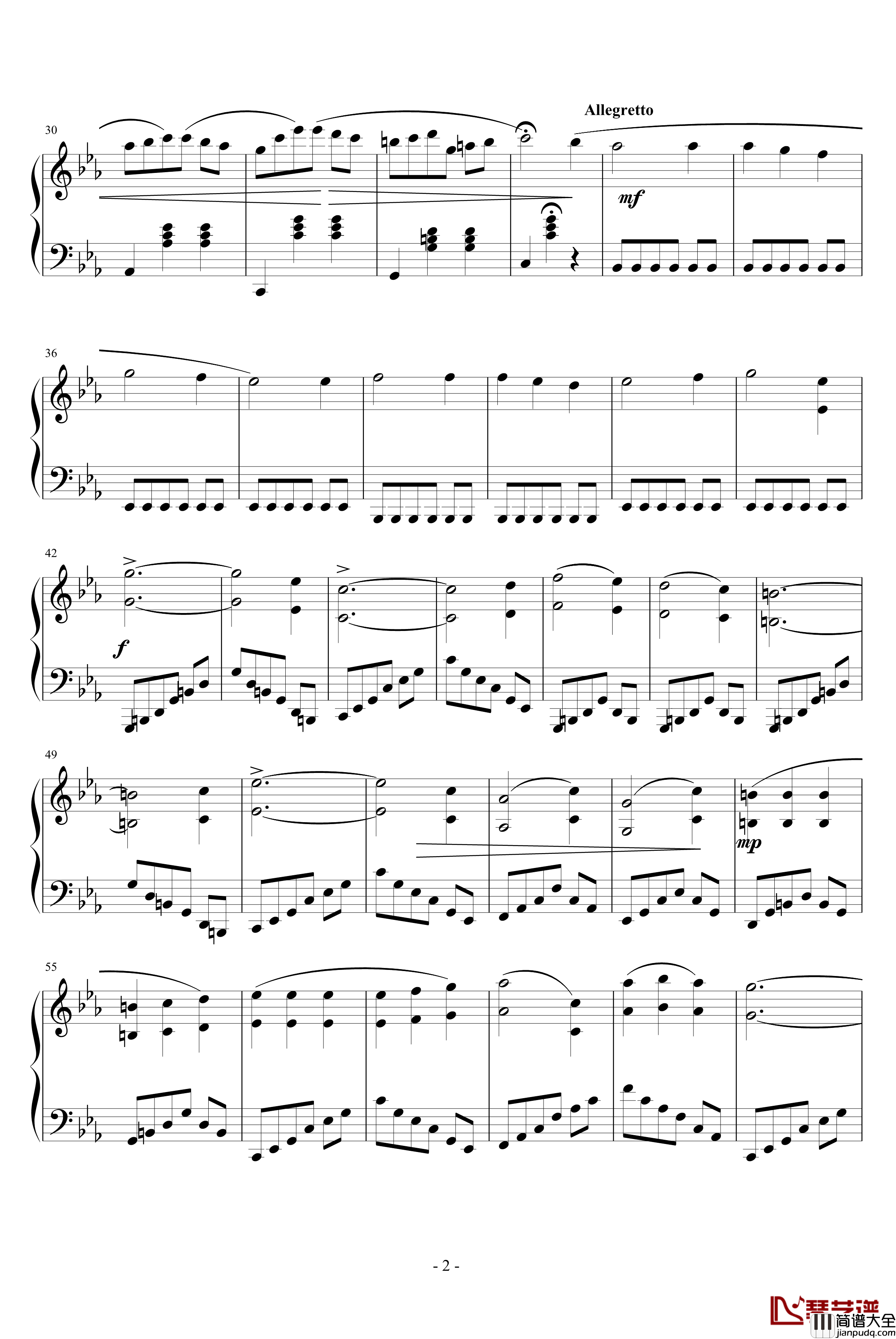 回忆钢琴谱_Ashitaka