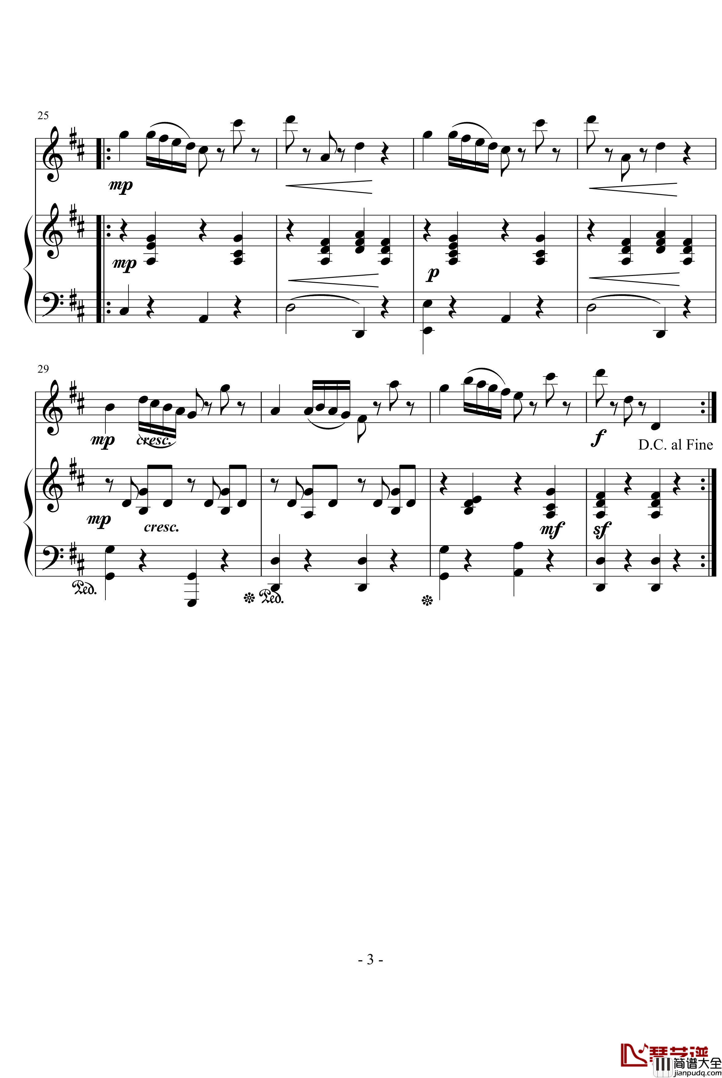 加沃特舞曲钢琴谱_戈塞克