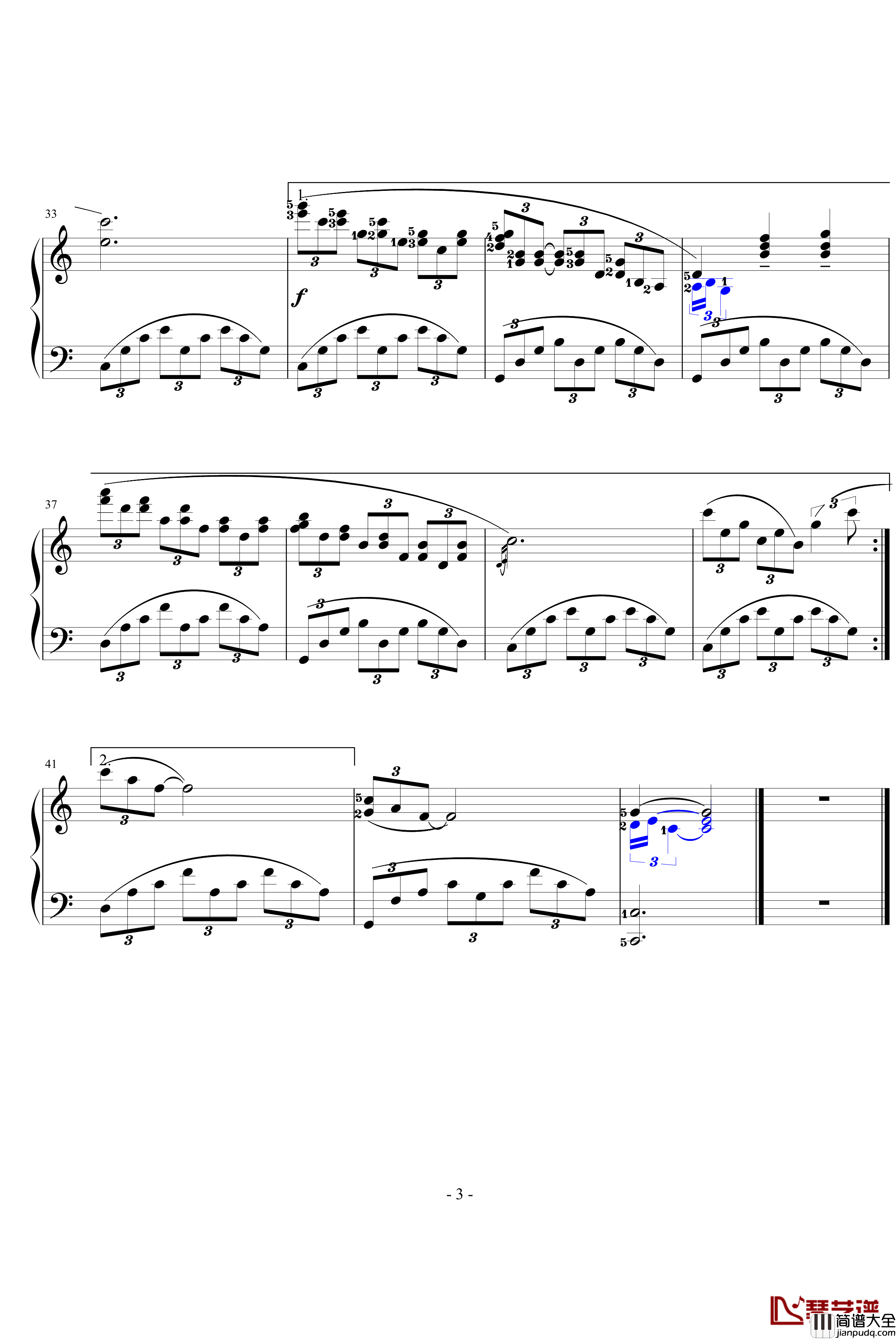 情人的舞会钢琴谱_克莱德曼