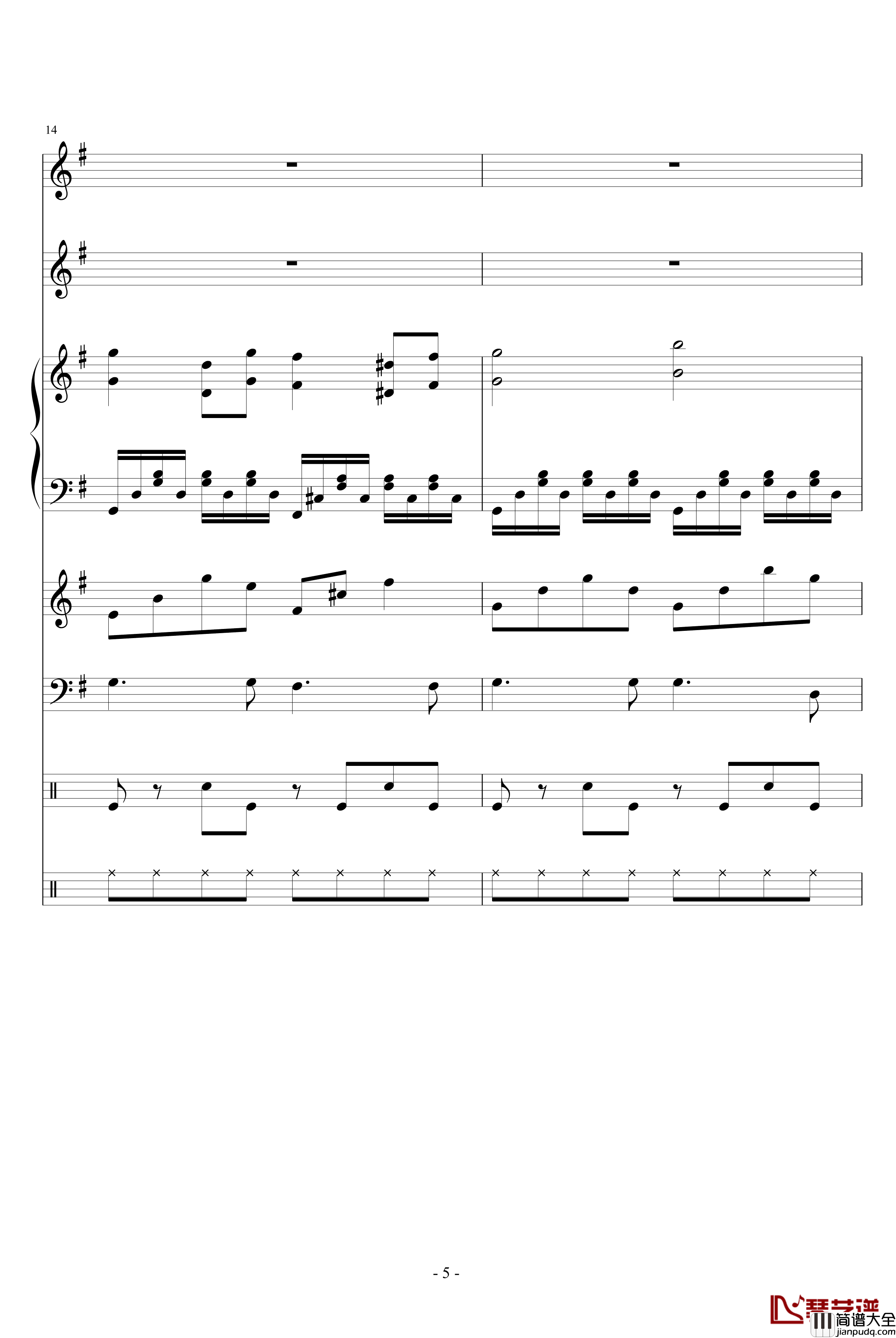 你在我心里钢琴谱_琳琅