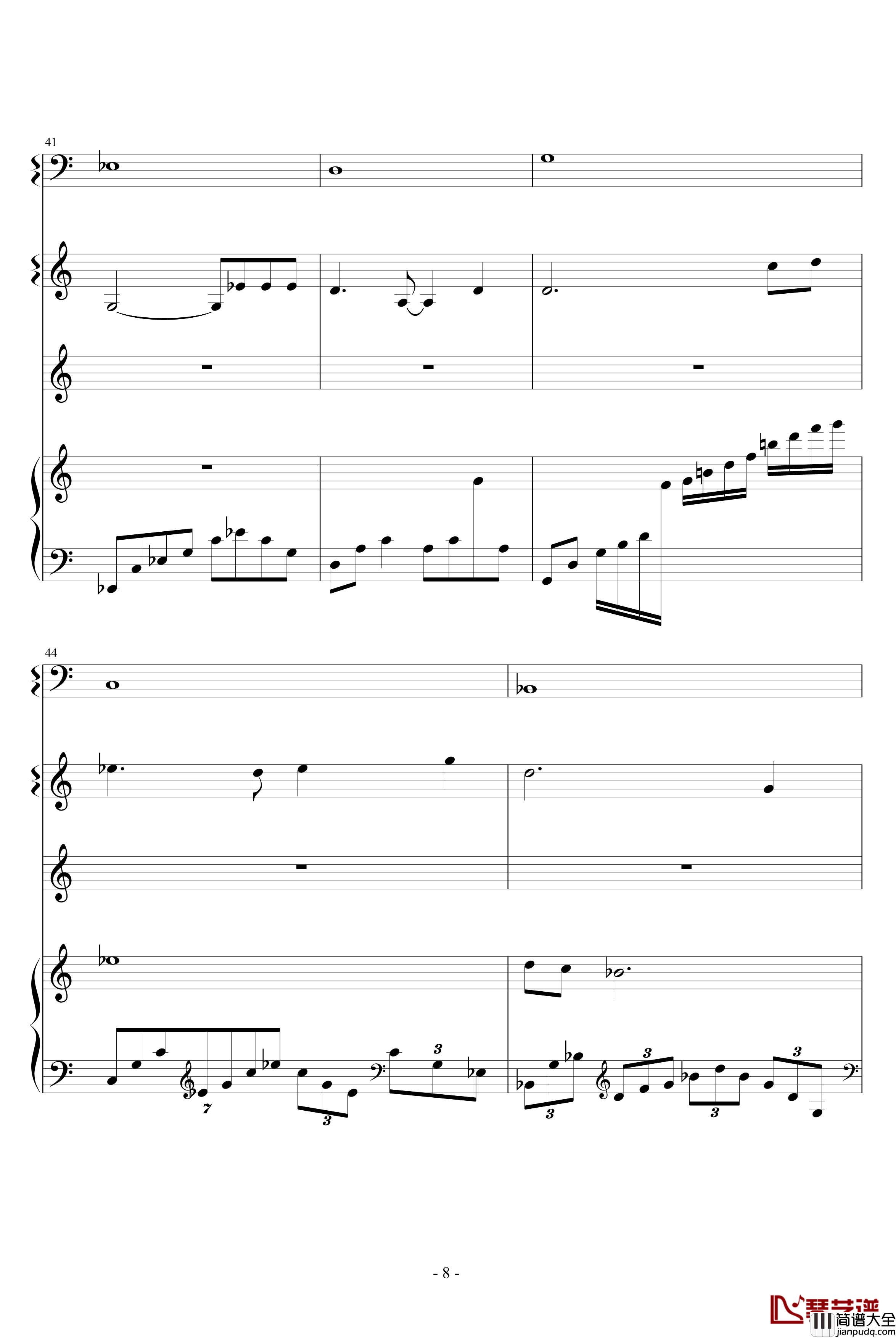 当天空之城成为废墟钢琴谱_游戏