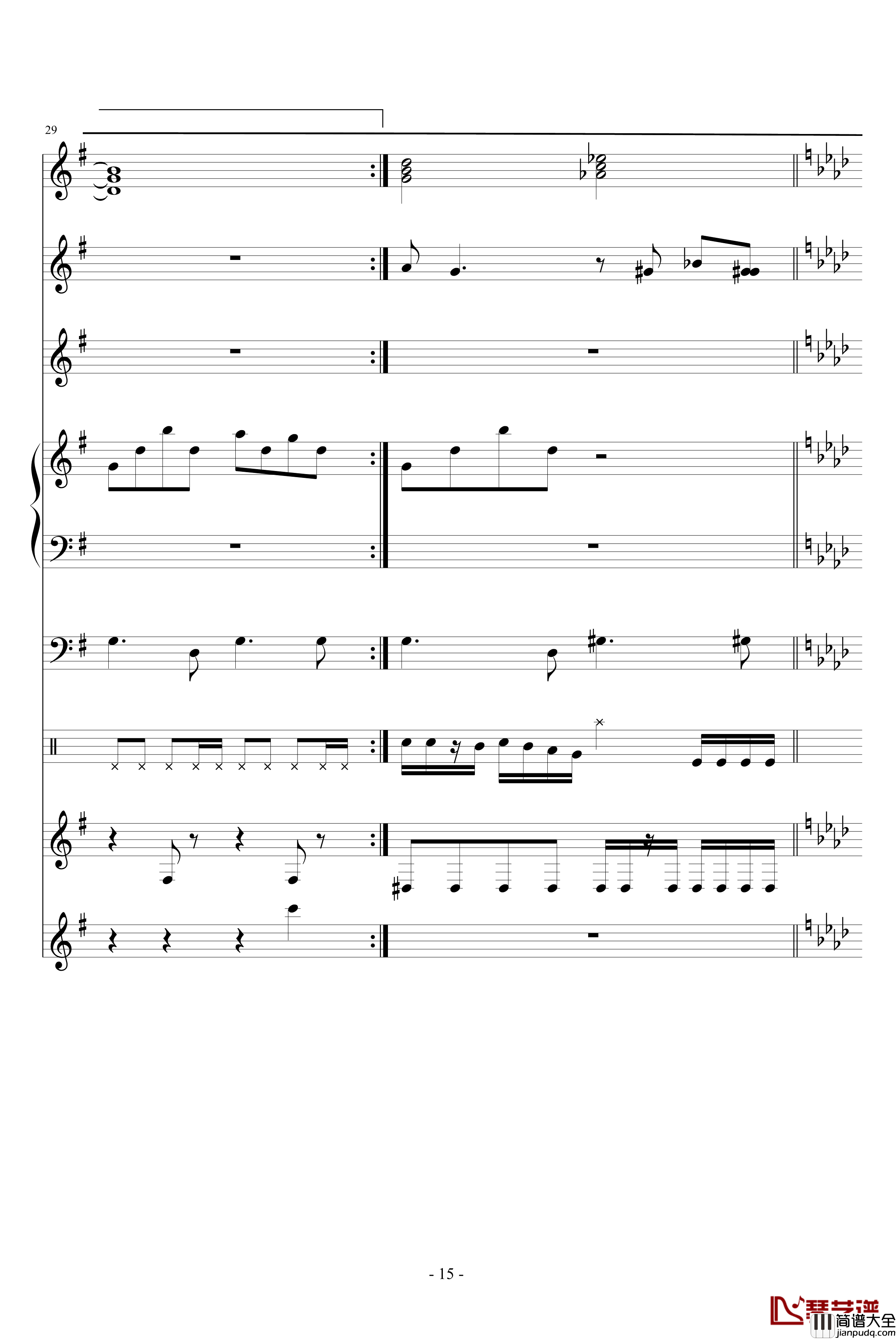 心动的女孩钢琴谱_琳琅