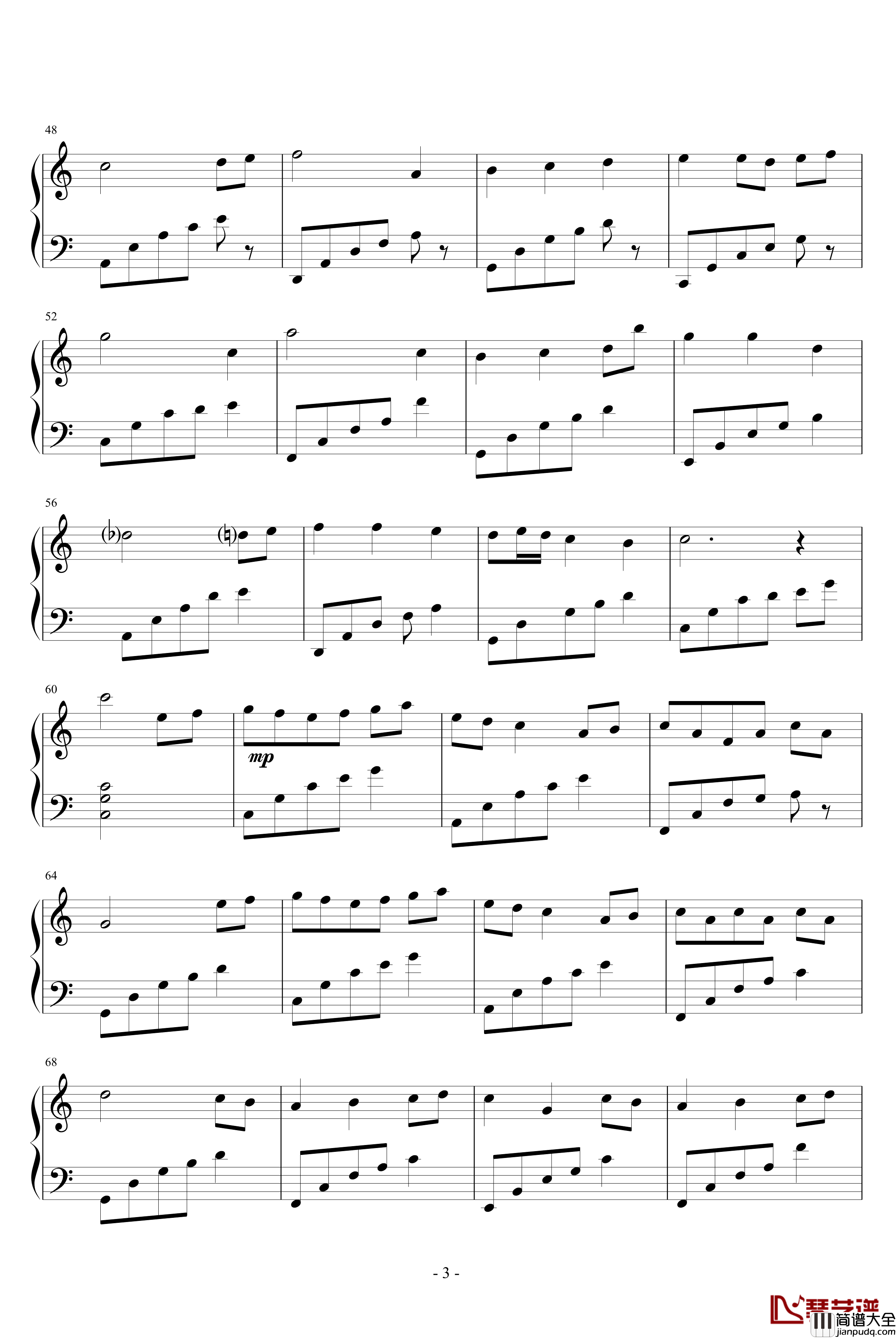 Thoughts钢琴谱_整哆笼