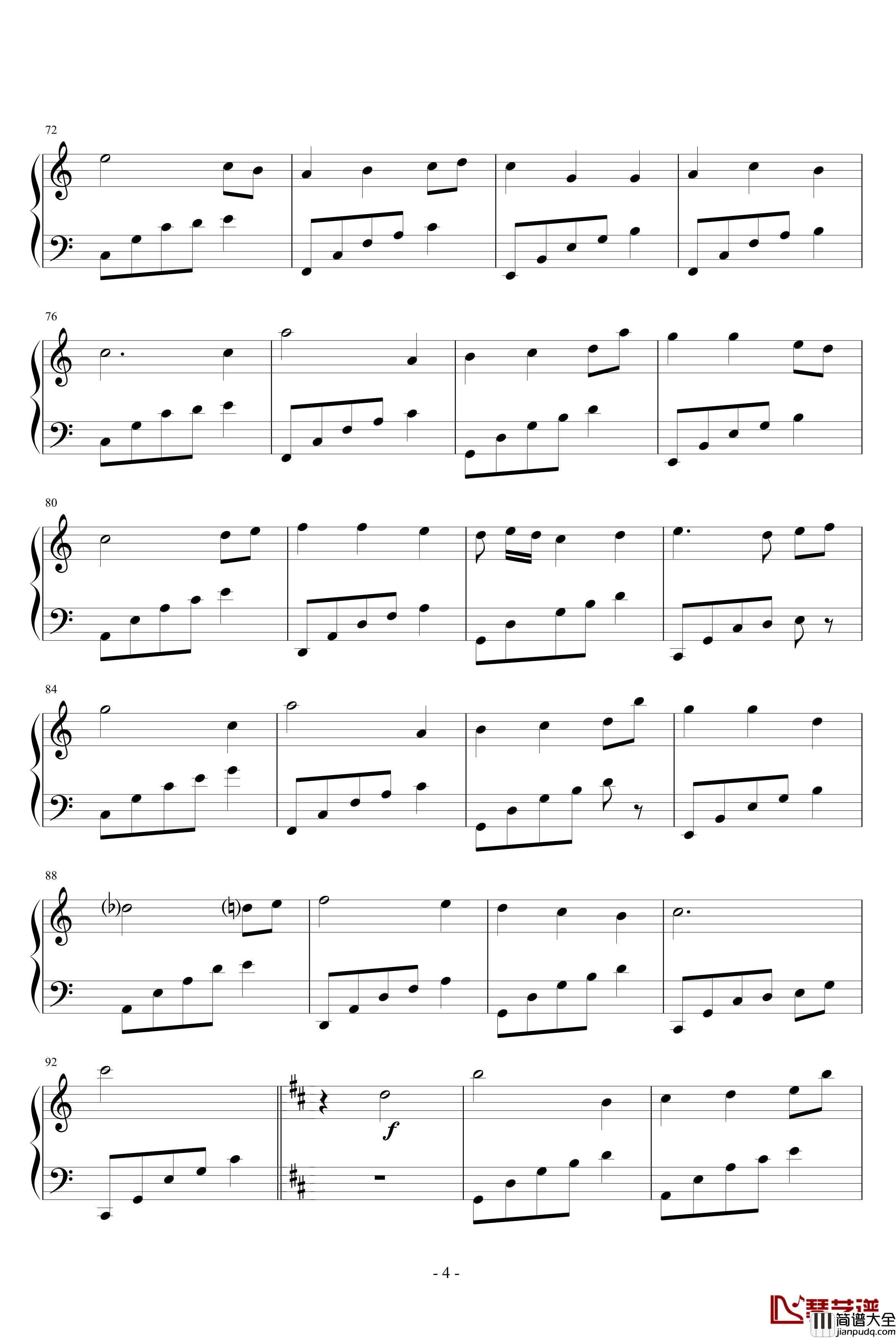 Thoughts钢琴谱_整哆笼