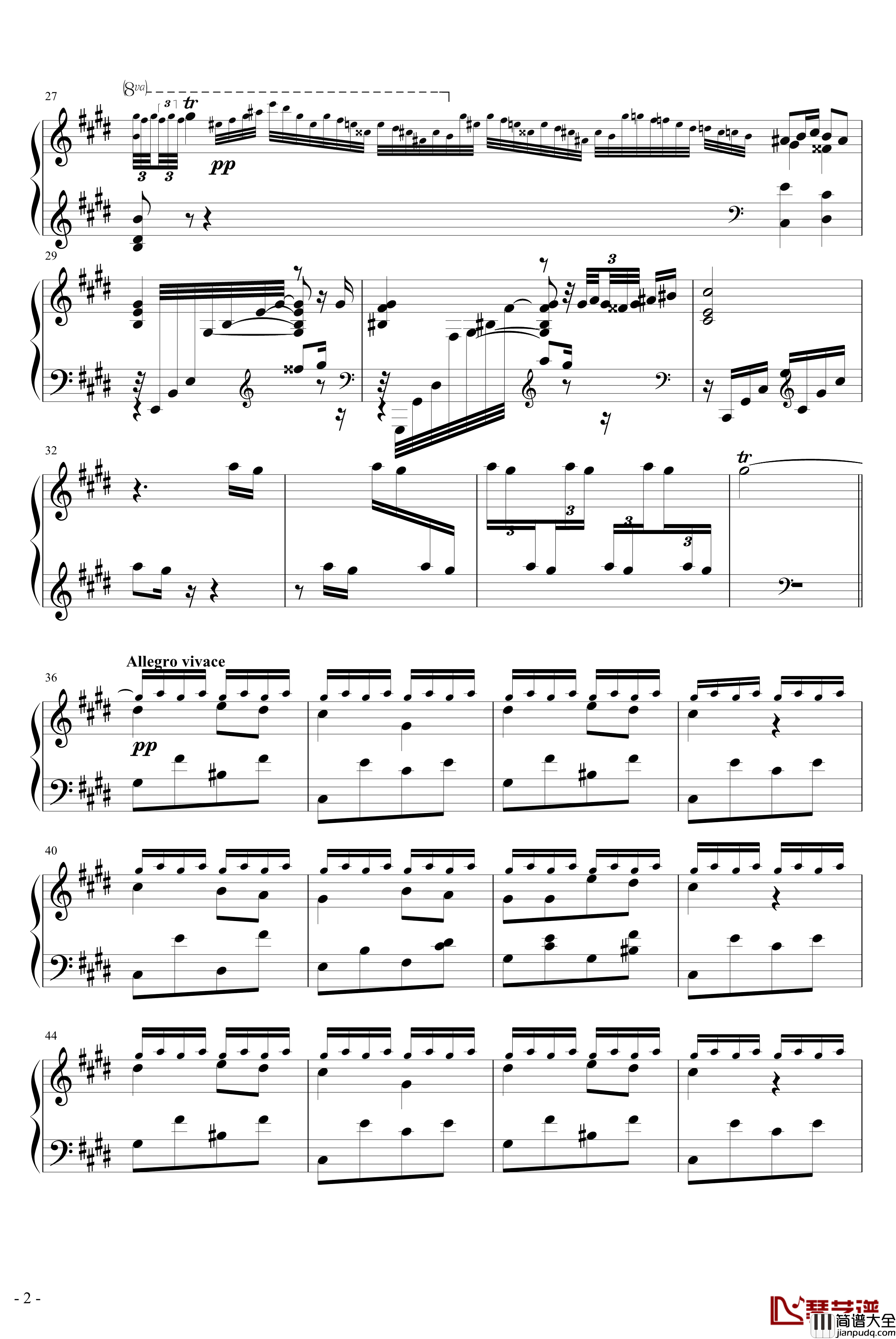 夜莺钢琴谱_李斯特