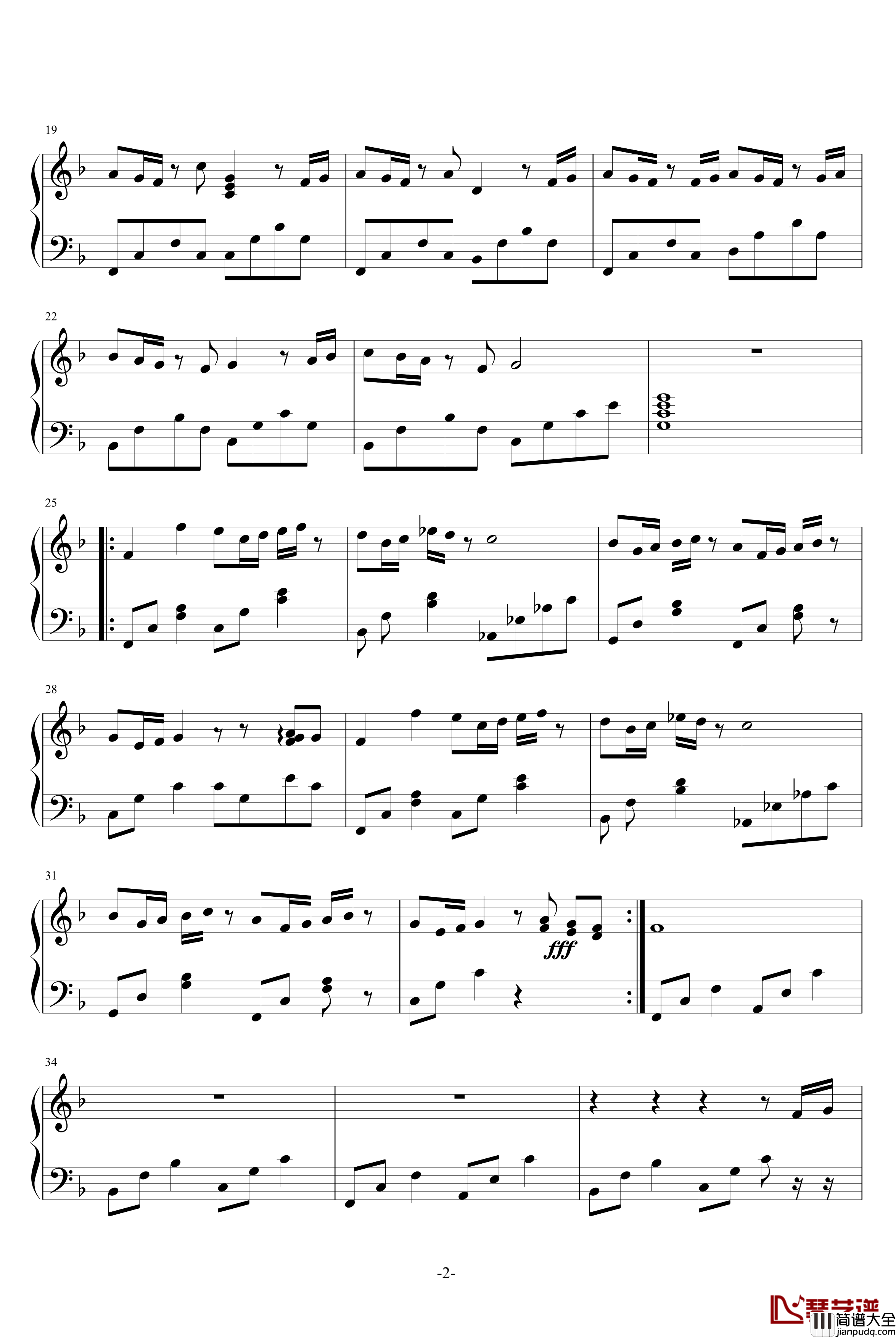 罗克尔的晚年时光_你看那_钢琴谱