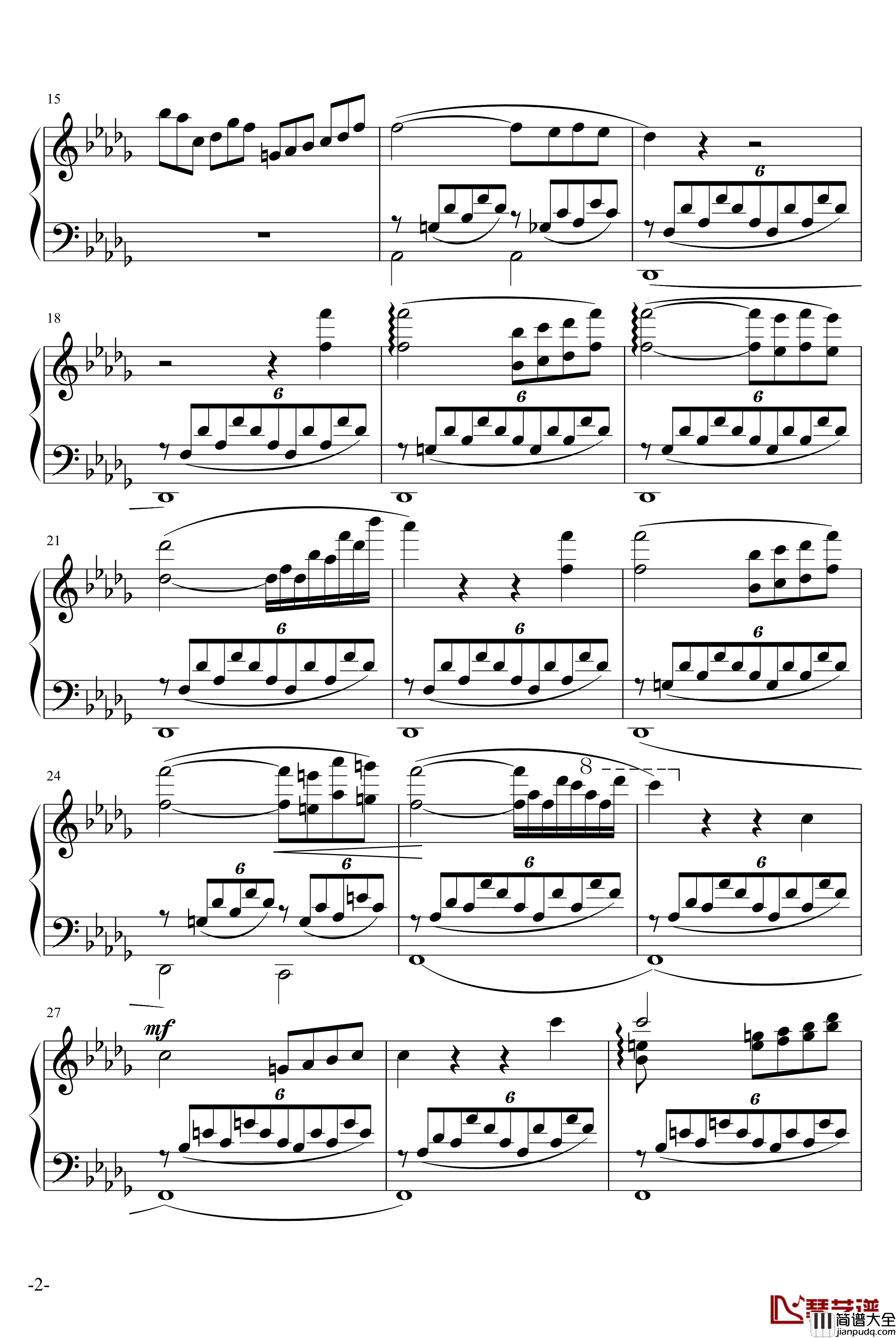 李斯特安慰第三首钢琴谱_李斯特