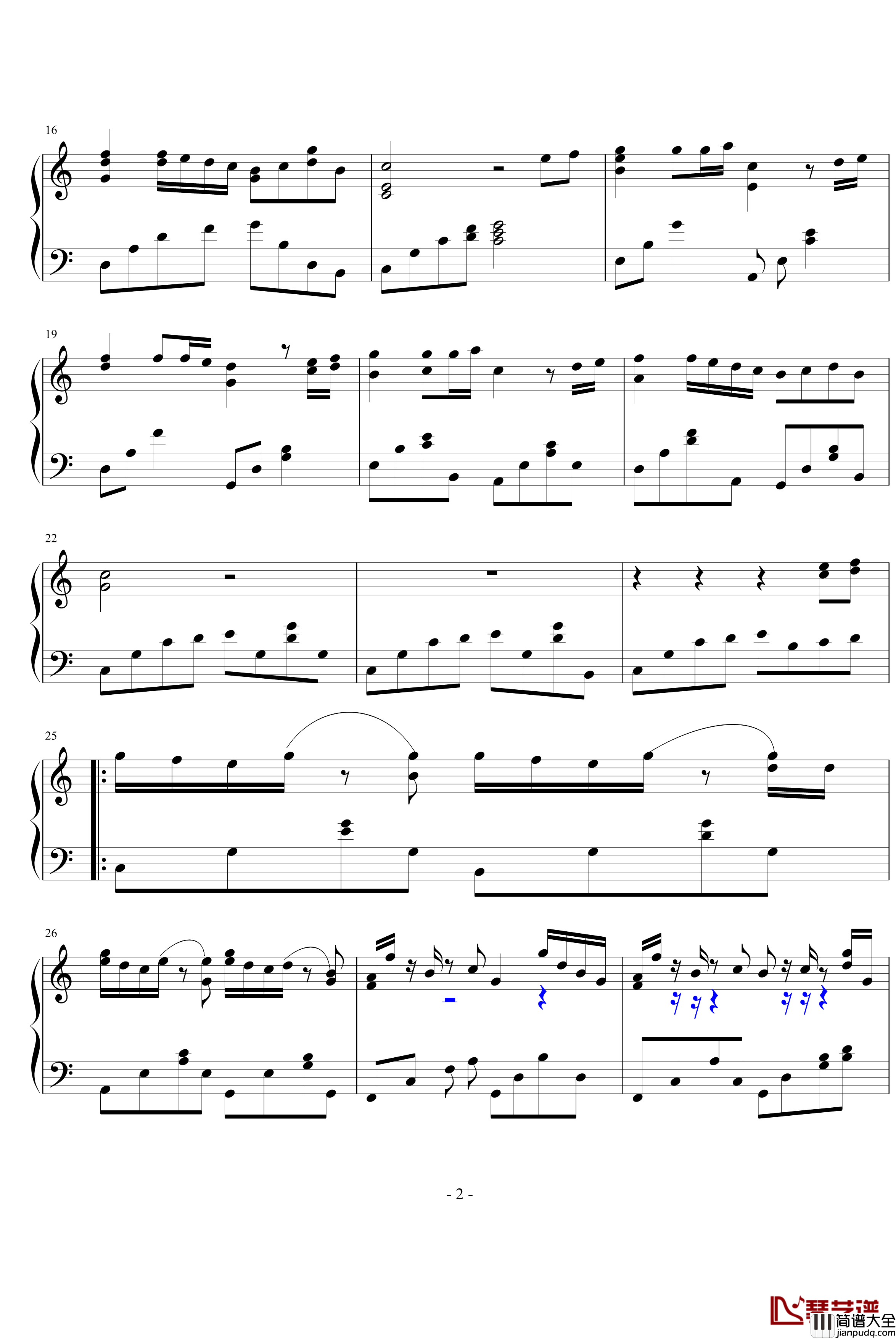 不要飞去南方钢琴谱_建峰