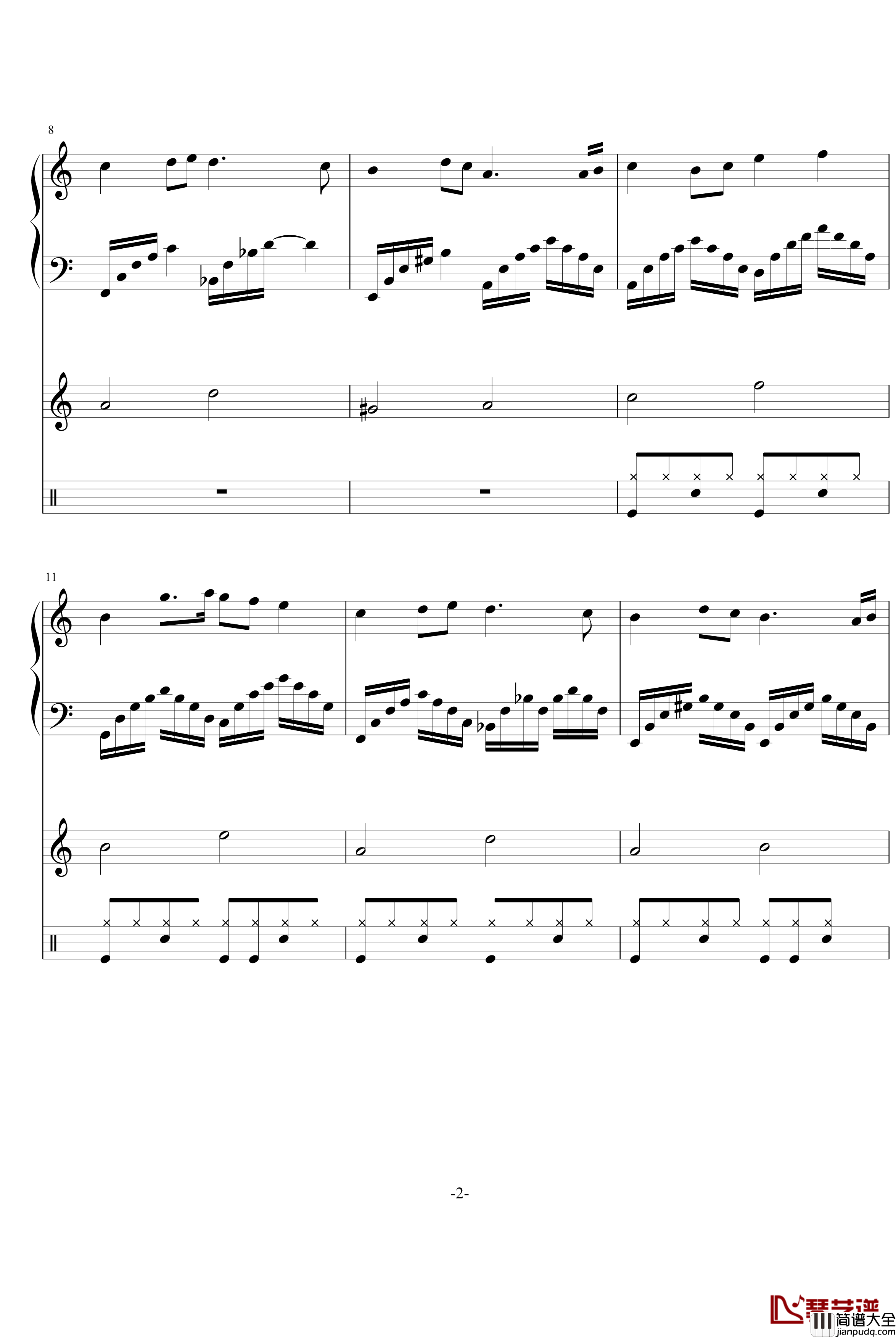 独自一人钢琴谱_PianoYZ