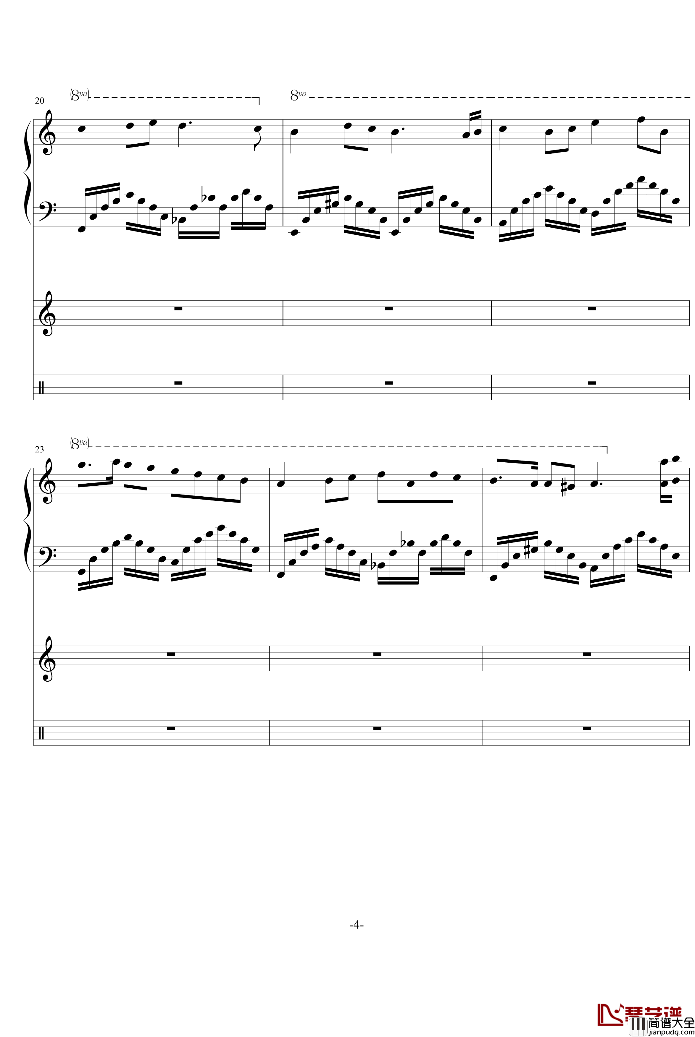 独自一人钢琴谱_PianoYZ