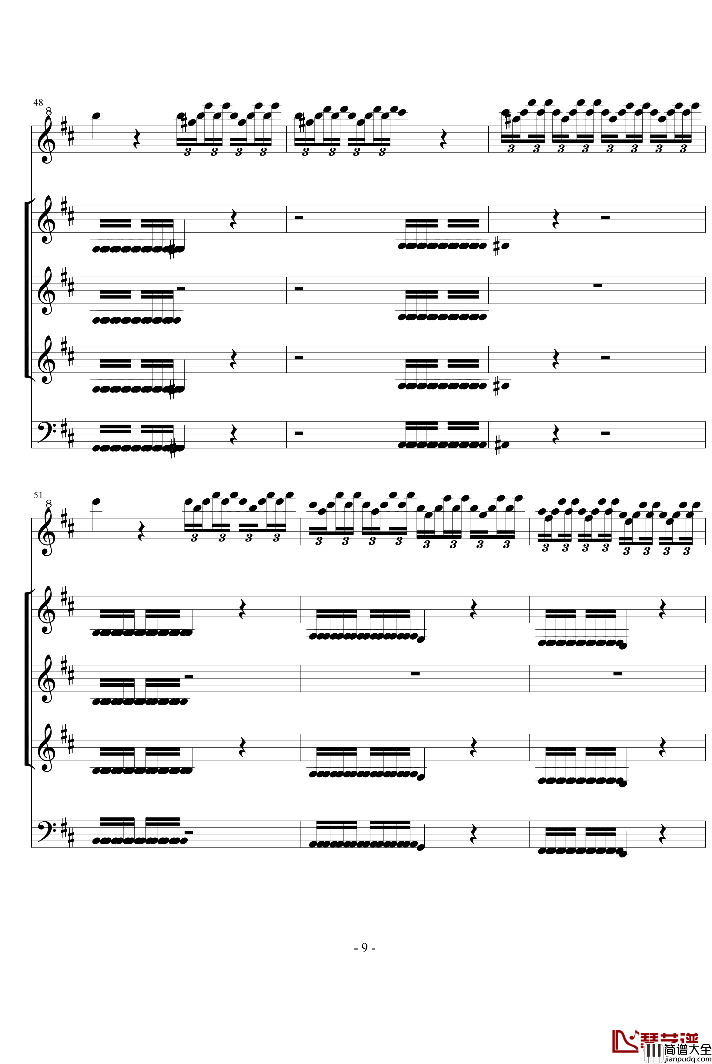 四季·春钢琴谱_第一乐章_维瓦尔第