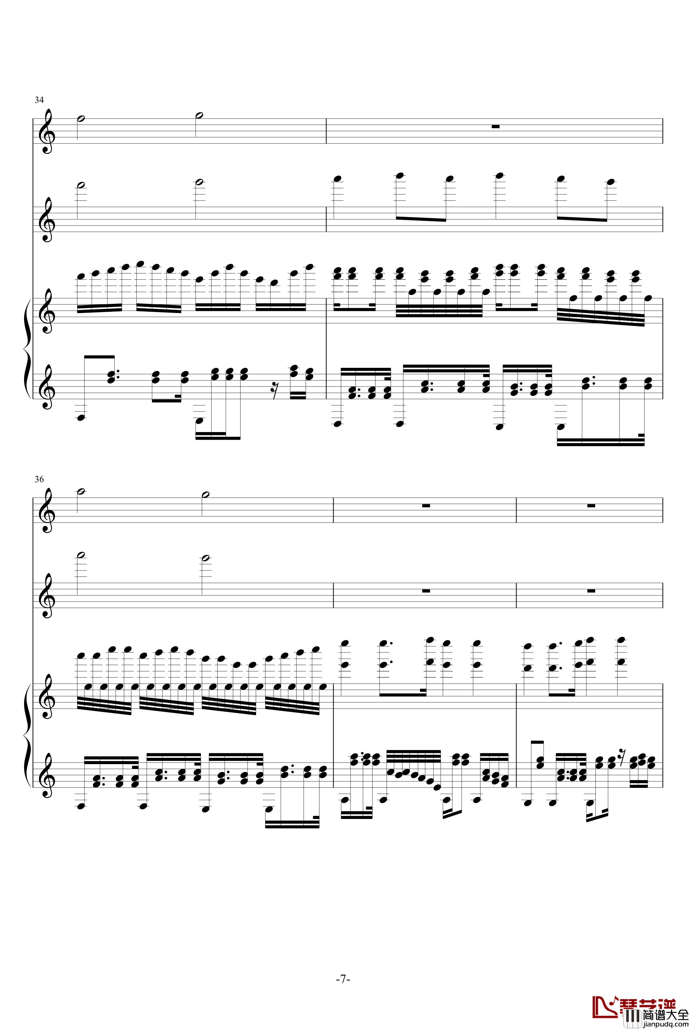 星之小舞曲钢琴谱_升c小调