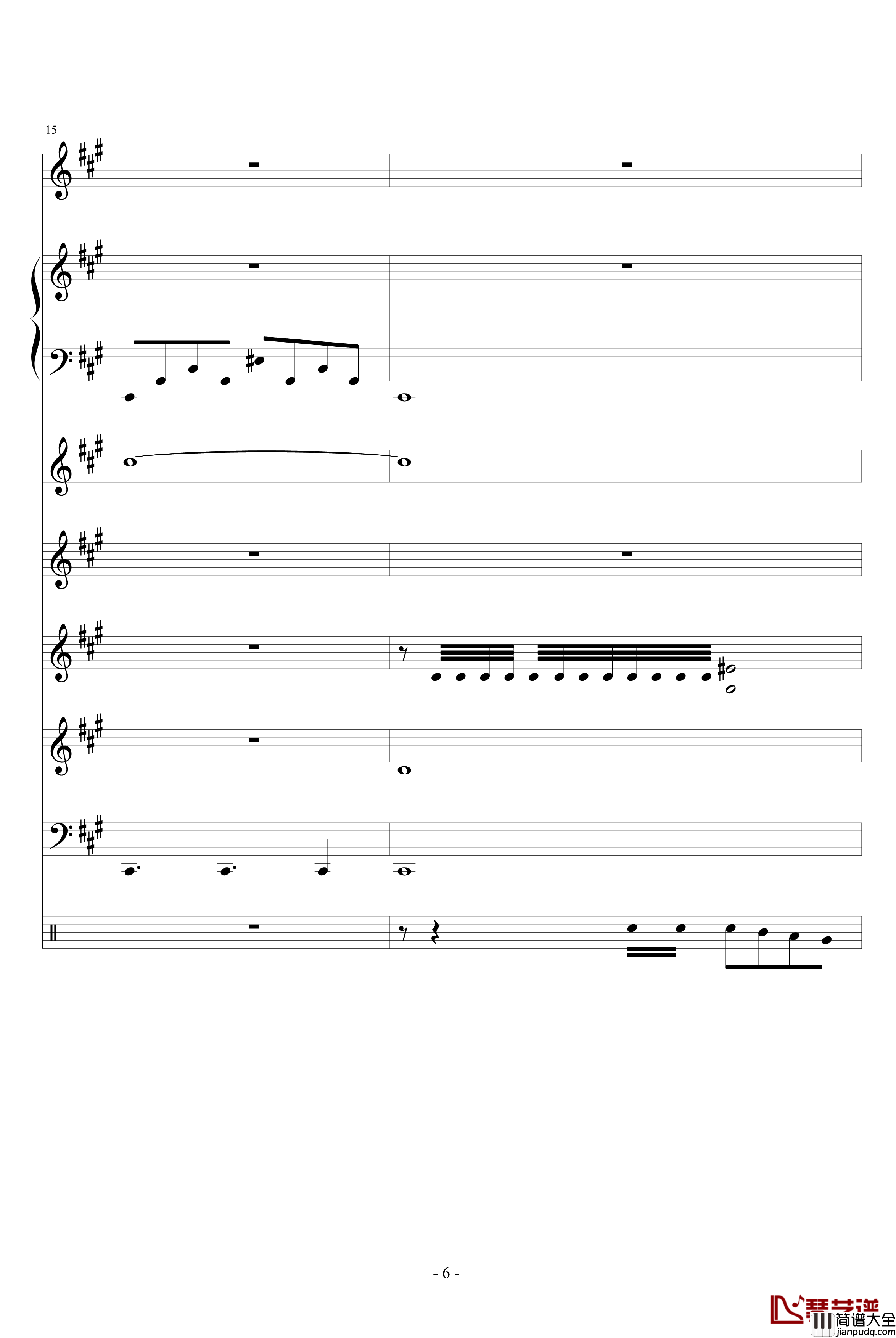 地狱士钢琴谱_血腥残阳